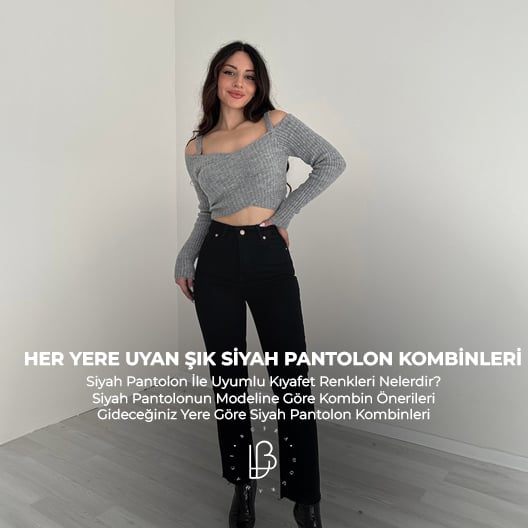 Her Yere Uyan Şık Siyah Pantolon Kombinleri