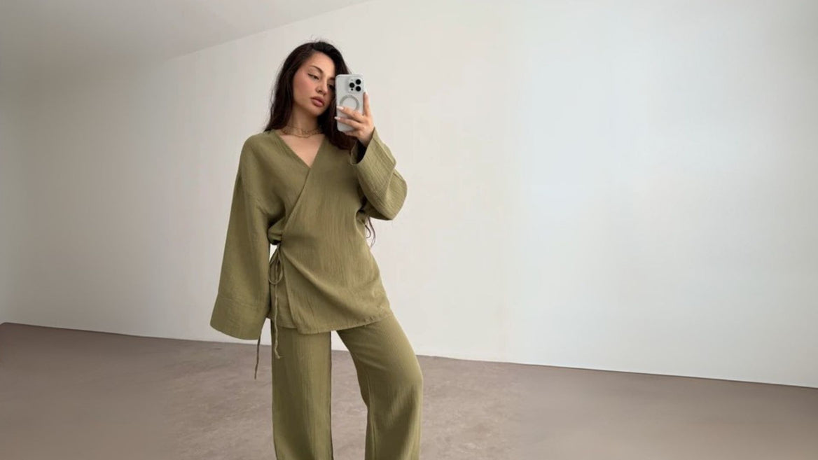 Yaz Kombinleri için Kurtarıcı Kimono Takım