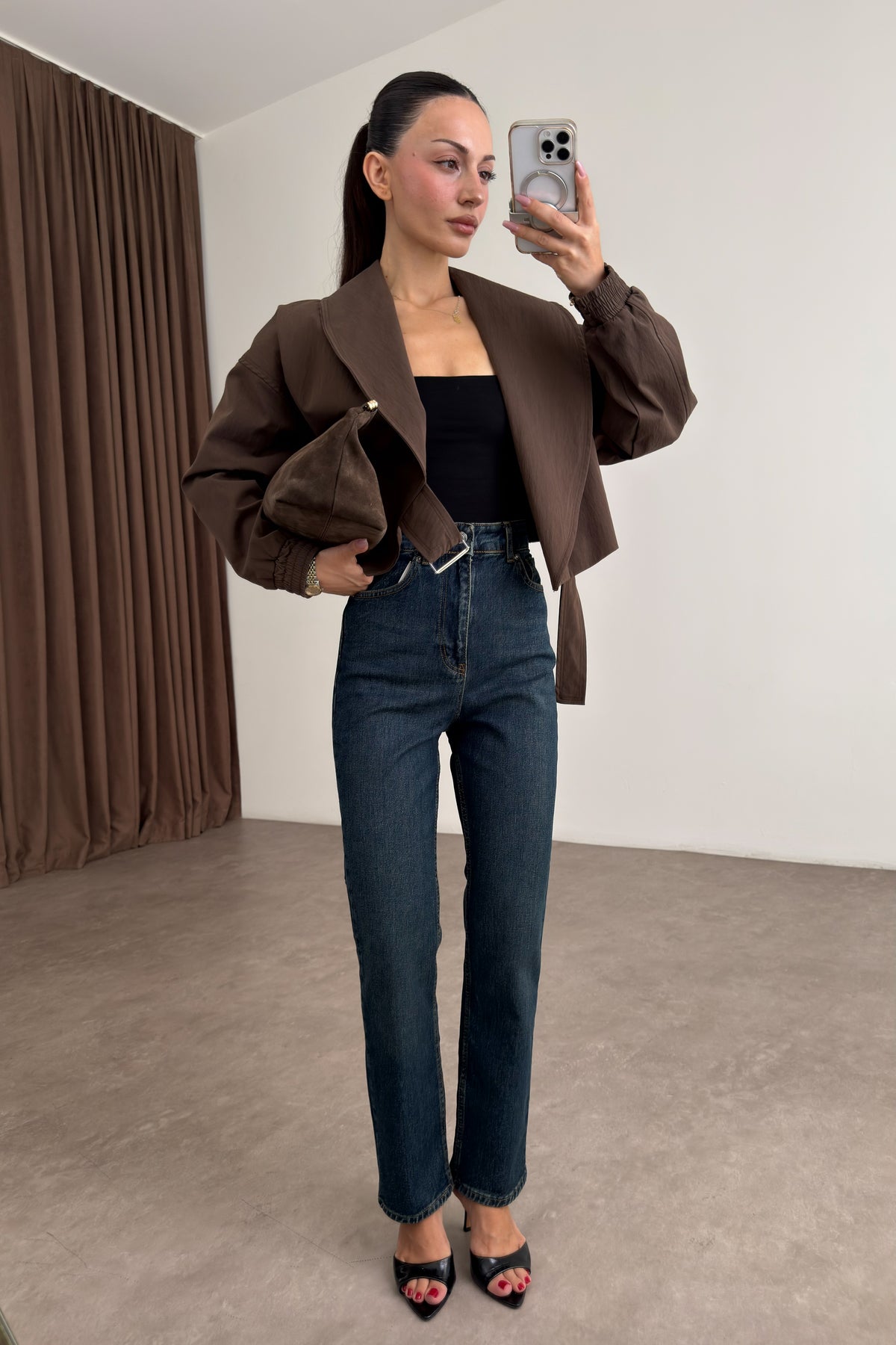 Zra Orj. Vintage Blue Yüksek Belli Mom Fit Jean