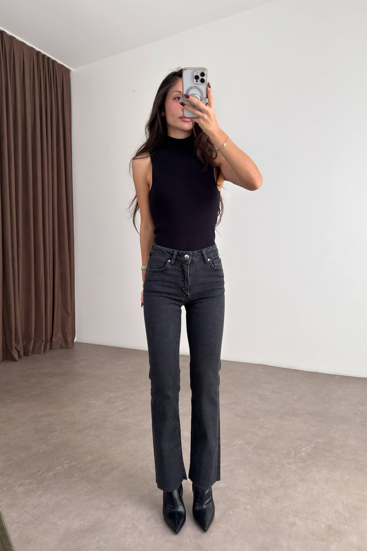 415 Premium Flare Bilek Flare Füme Jean