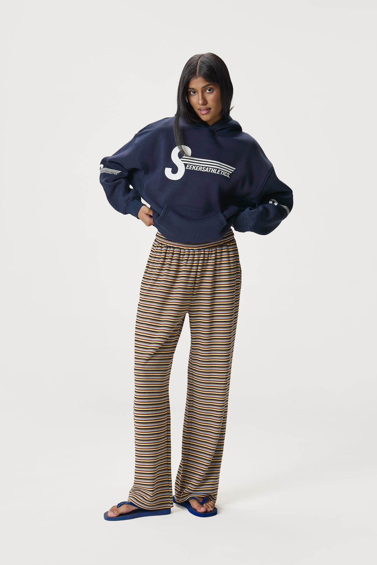 Seekers Kapüşonlu Lacivert Sweatshirt