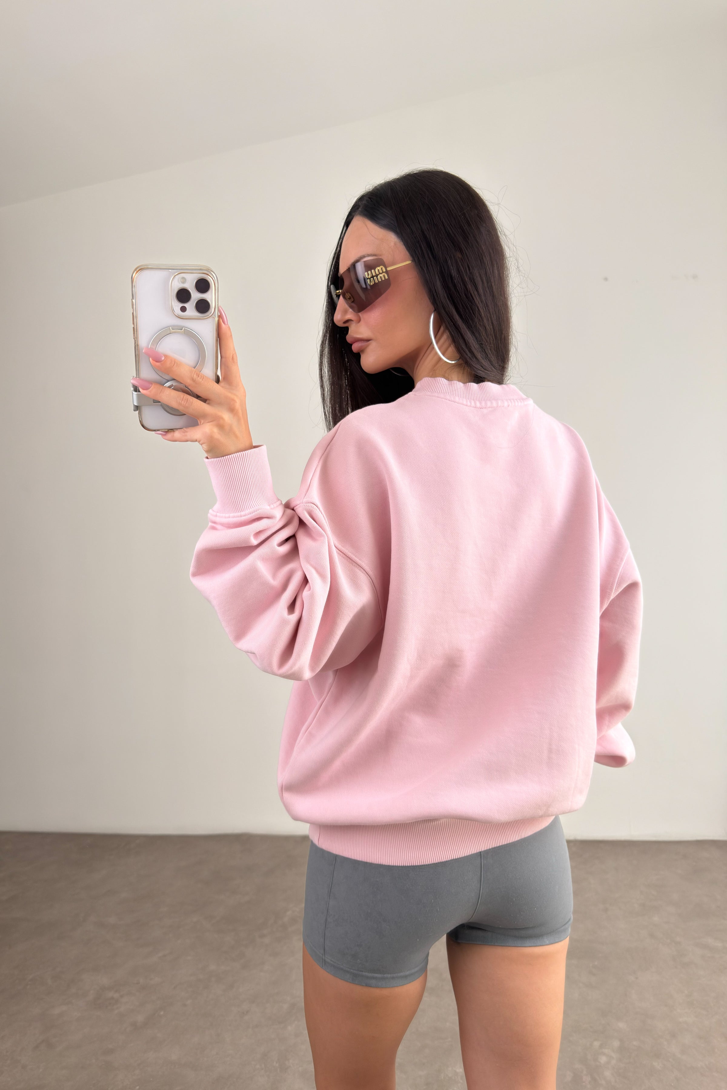 Orijinal Marka Adnla Pembe Sweatshirt