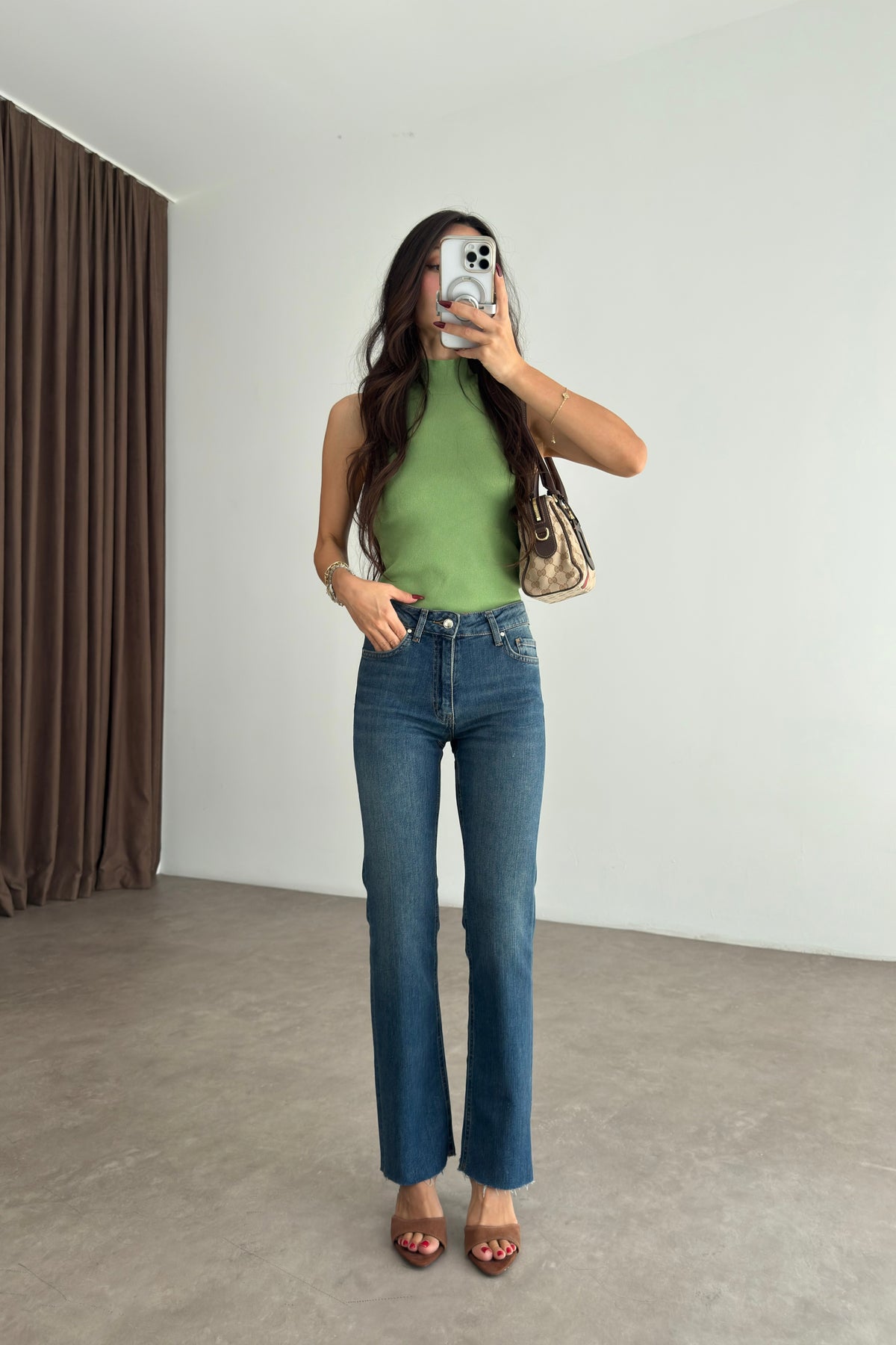 415 Premium Bilek Flare Vintage Blue Jean
