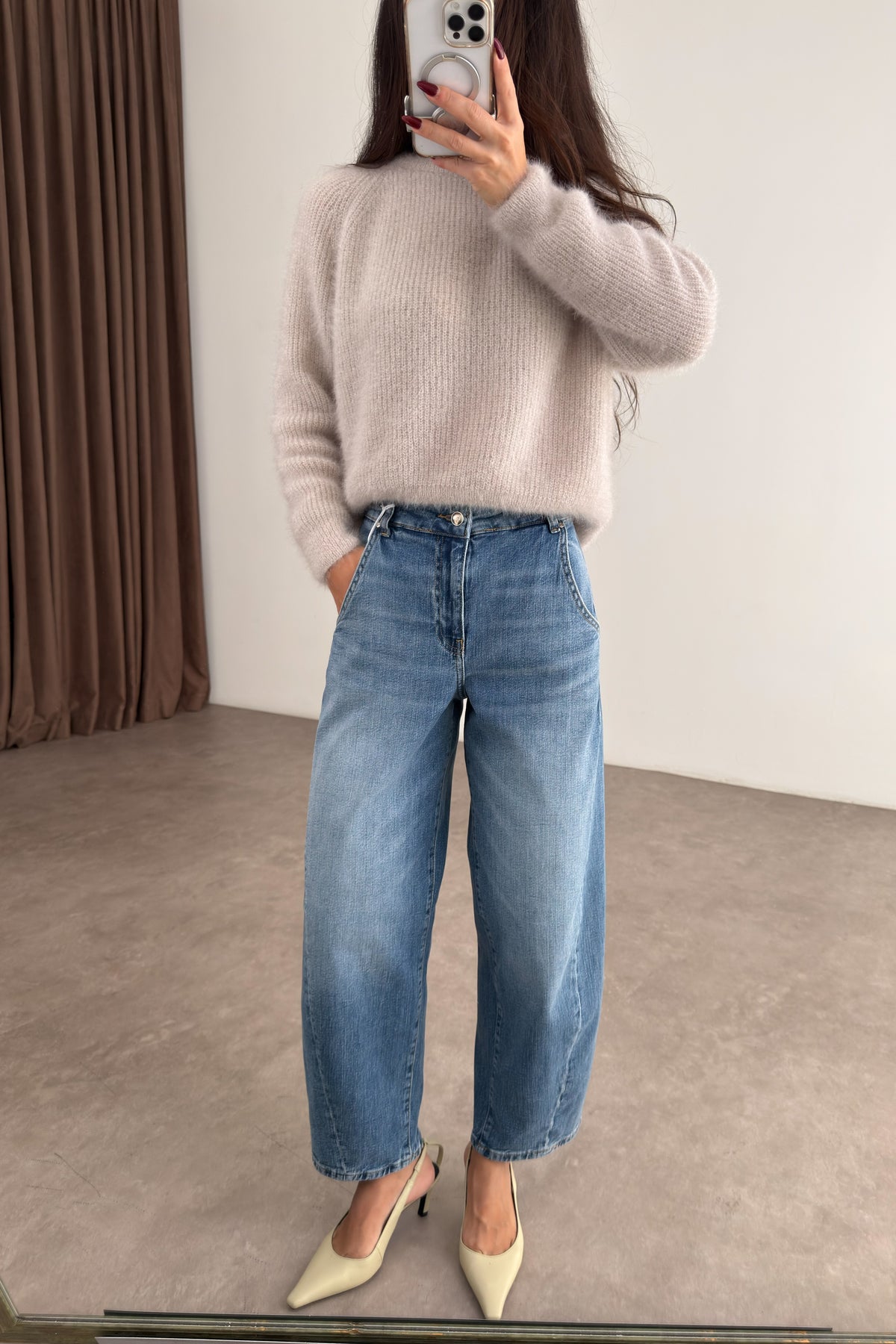 Cs Orta Mavi Barrel Jean