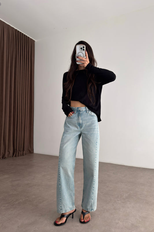 Z1975 Yüksek Belli İce Blue Jean