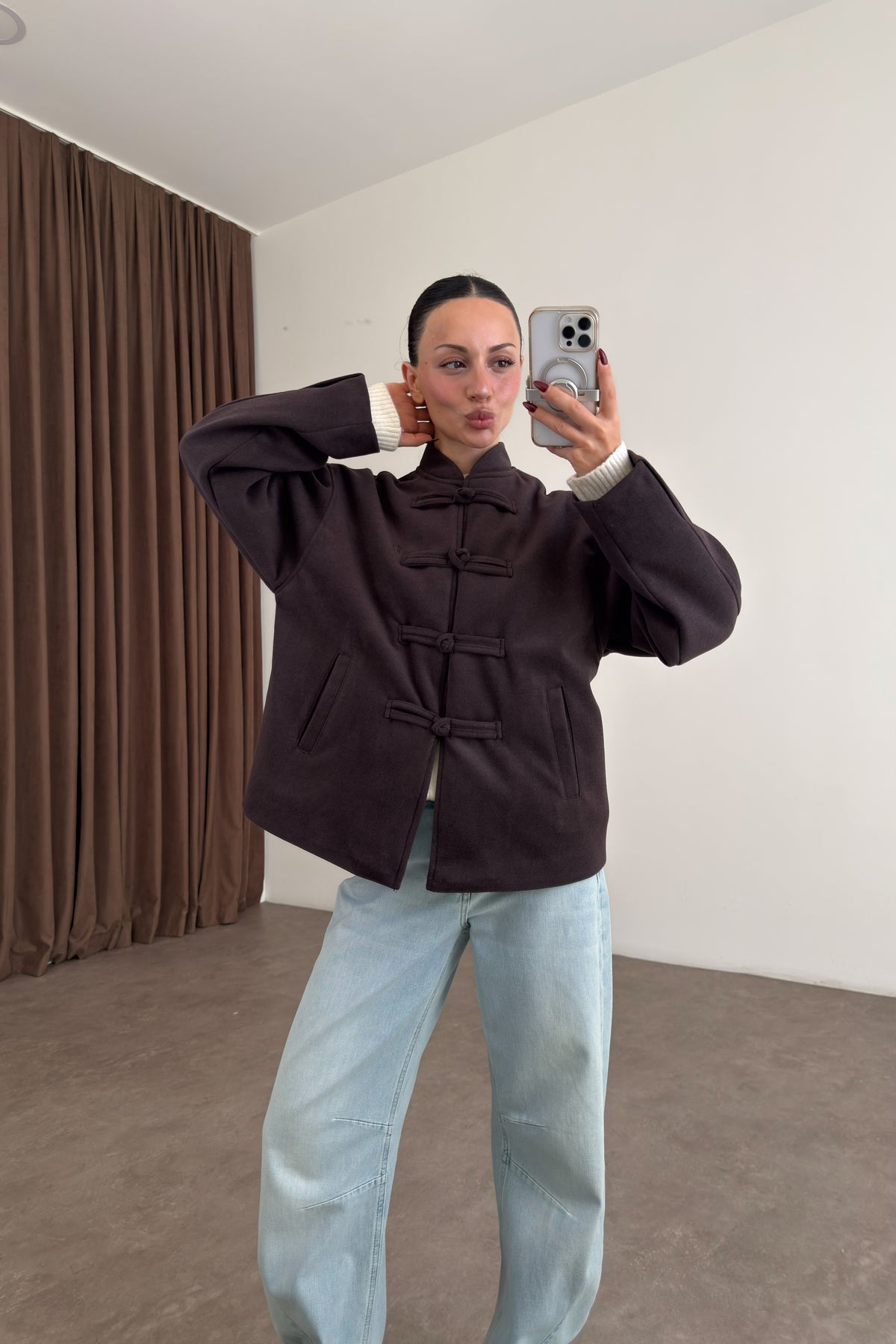 RL Hakim Yaka Frog Kahve Kaşe Ceket