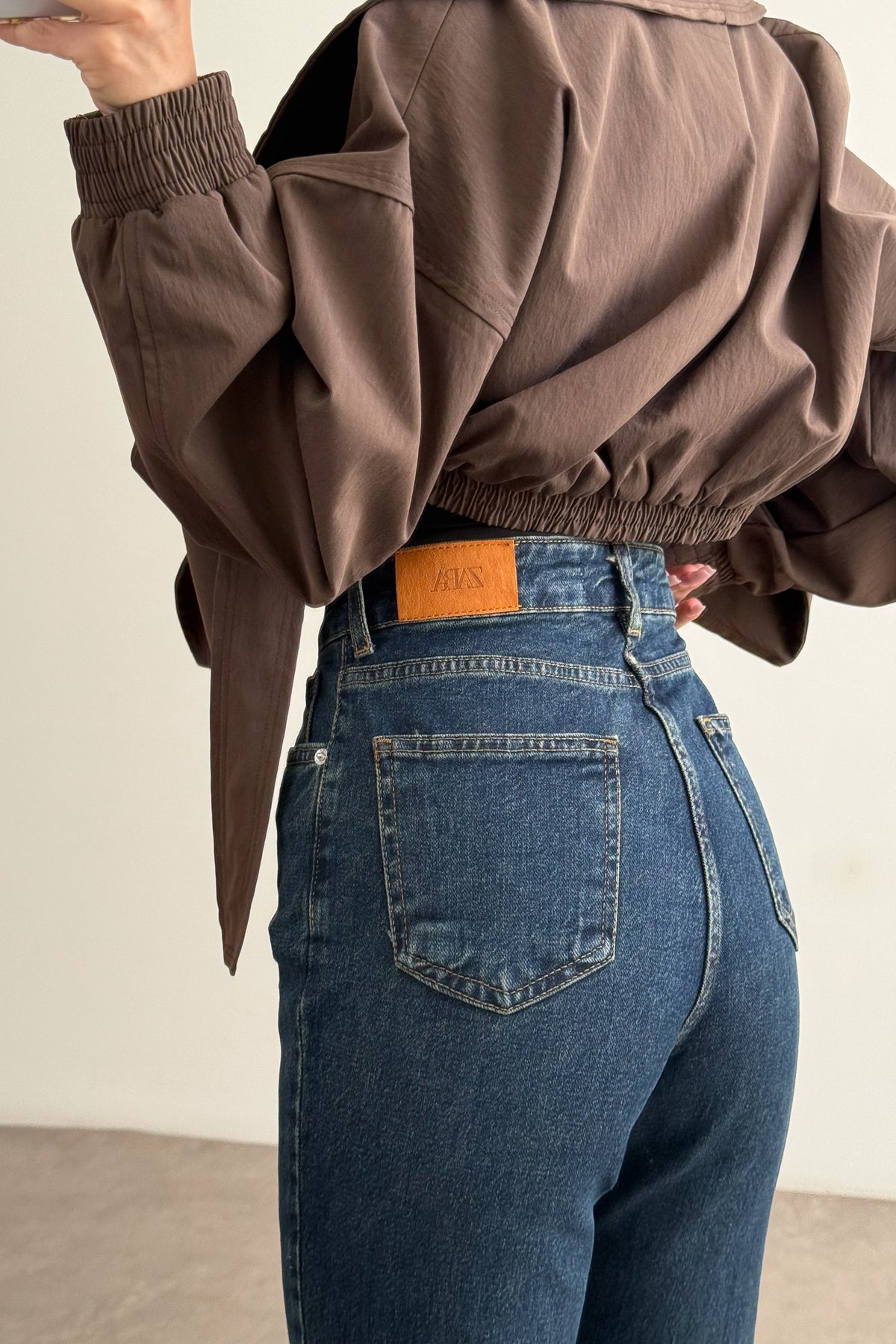Zra Orj. Vintage Blue Yüksek Belli Mom Fit Jean