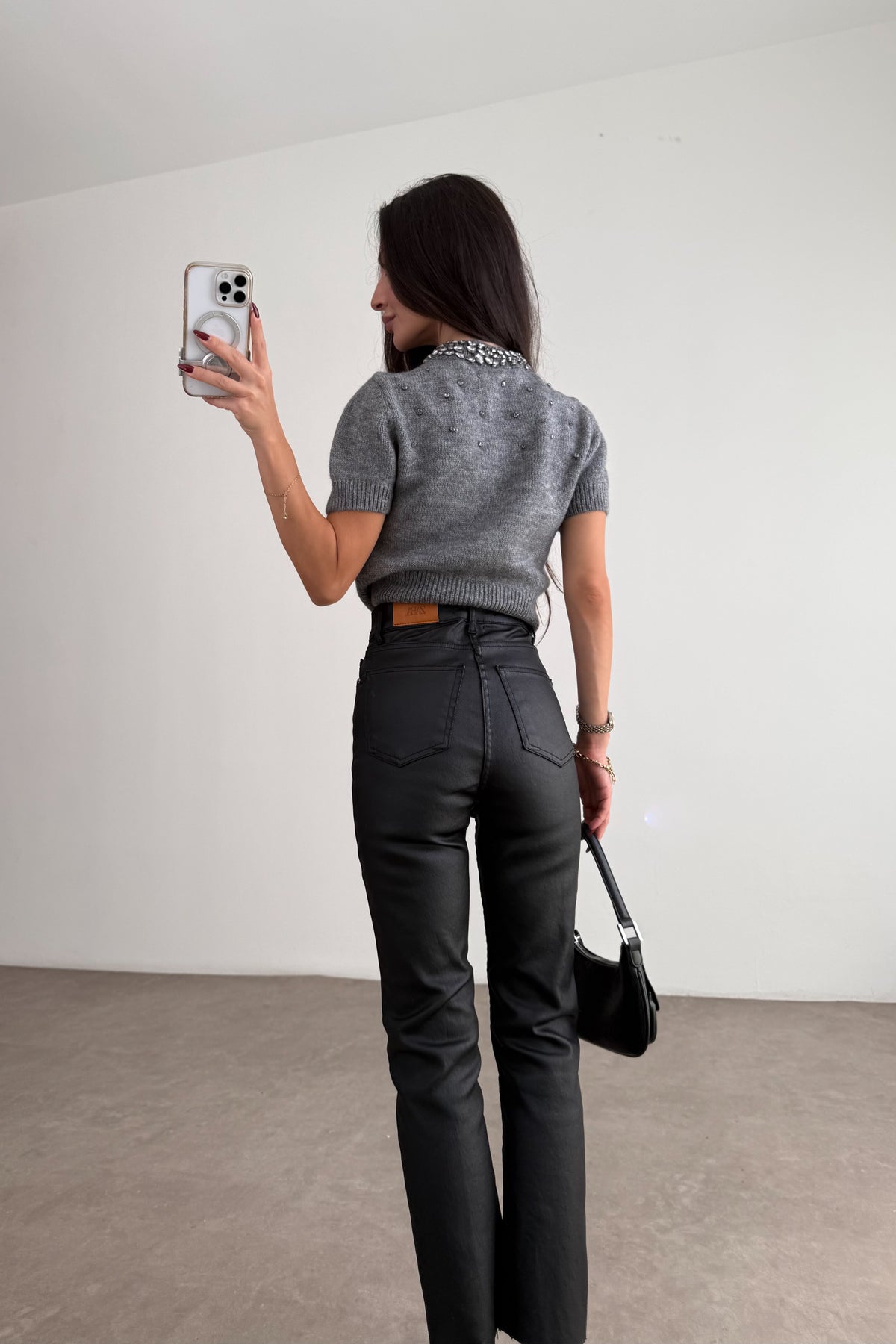 Premium Boyfit Mumlu Siyah Jean