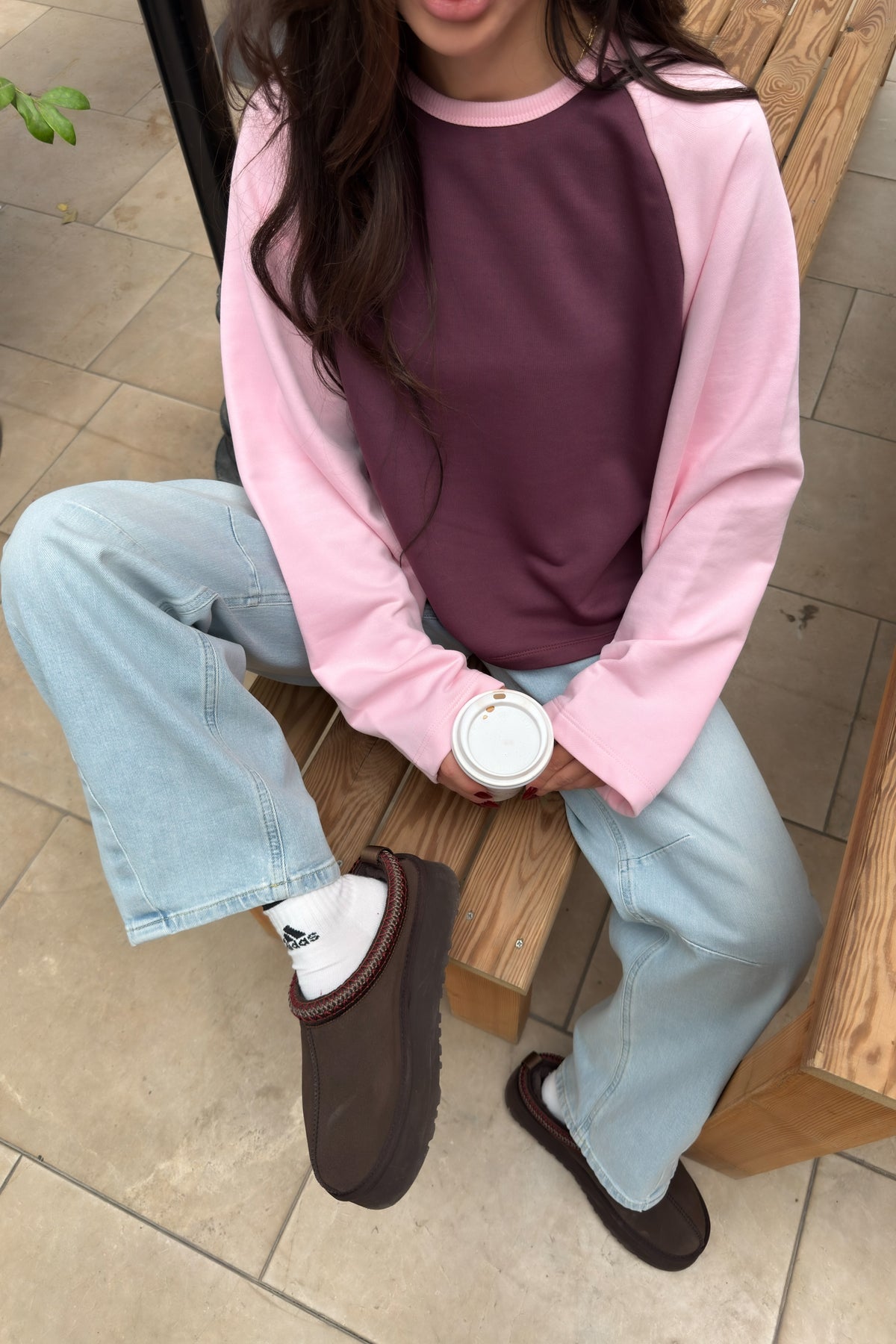Mürdüm Pembe Beyzbol Sweatshirt
