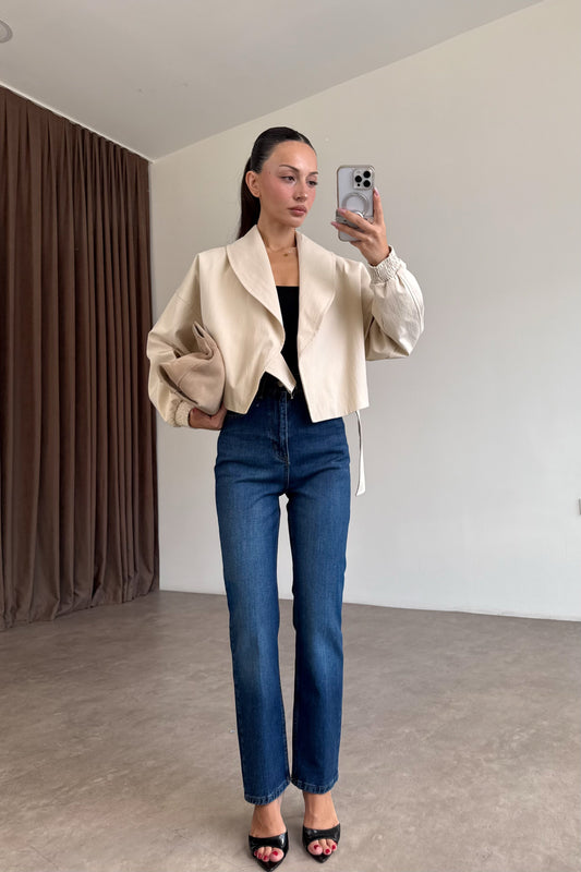 Zra Orj. Mid Blue Yüksek Belli Mom Fit Jean
