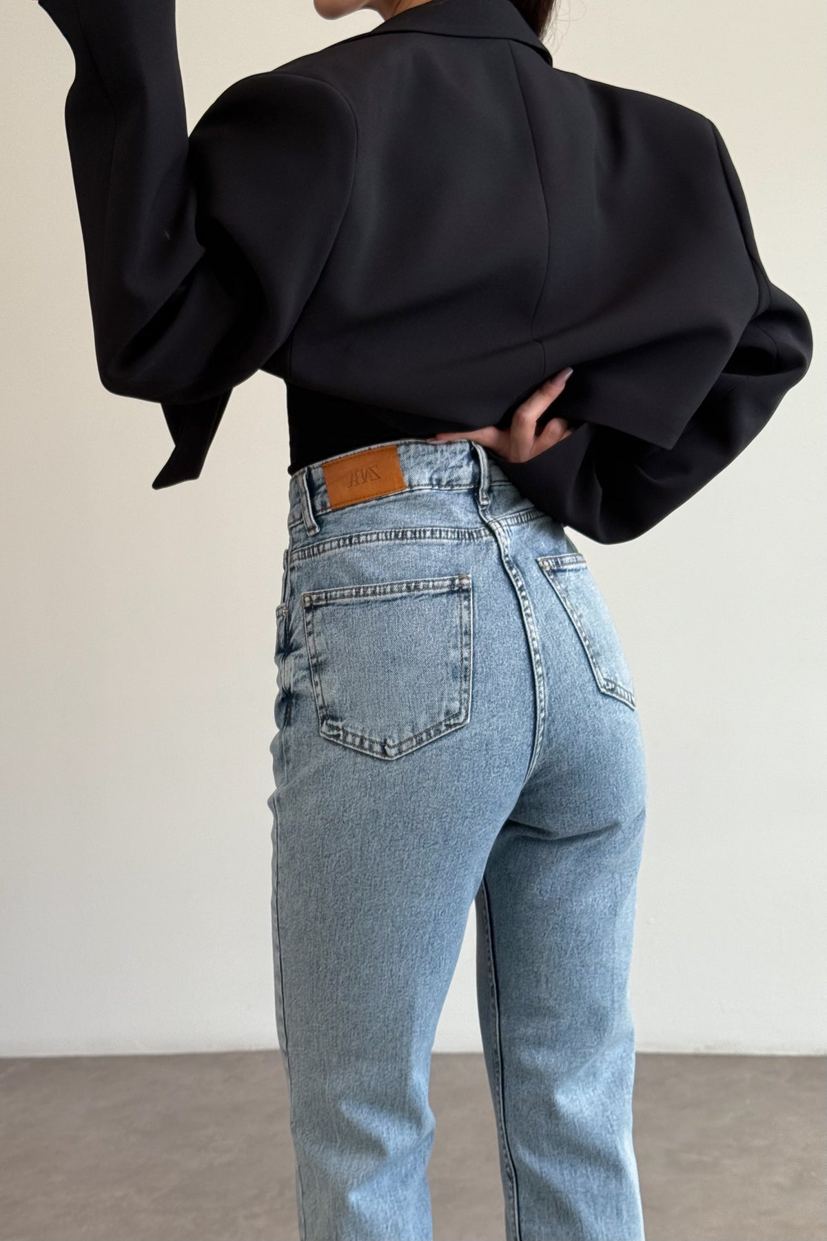 Zra Orj. Dream Blue Yüksek Belli Mom Fit Jean