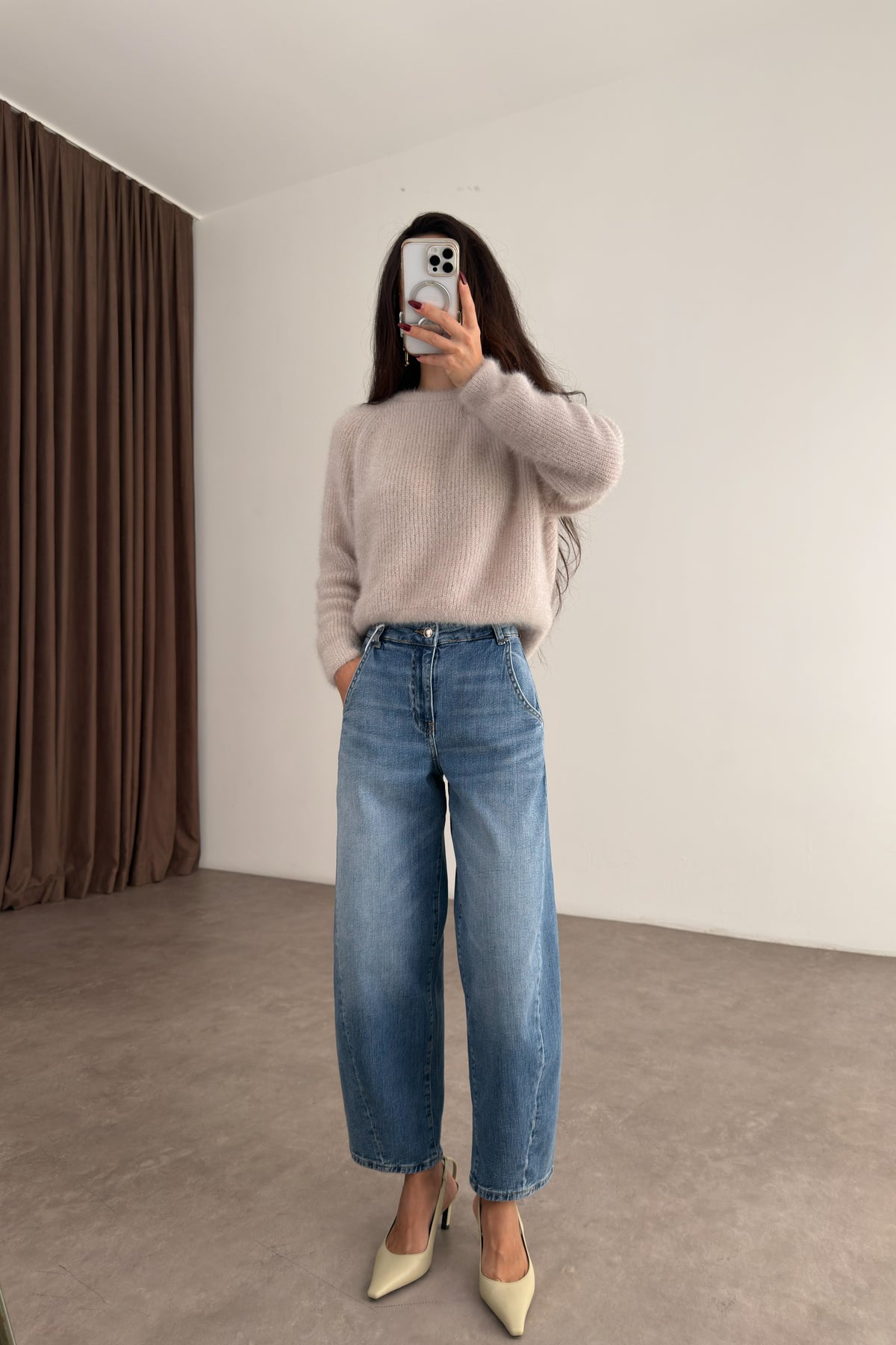 Cs Orta Mavi Barrel Jean