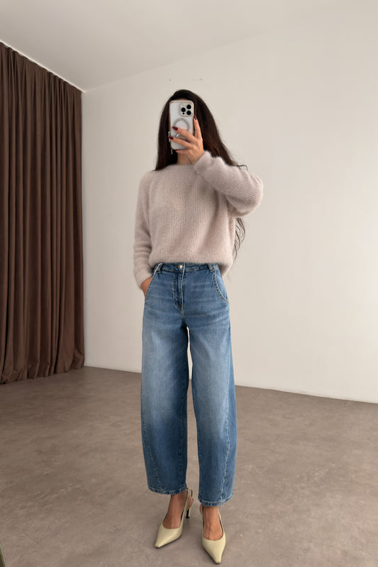 Cs Orta Mavi Barrel Jean