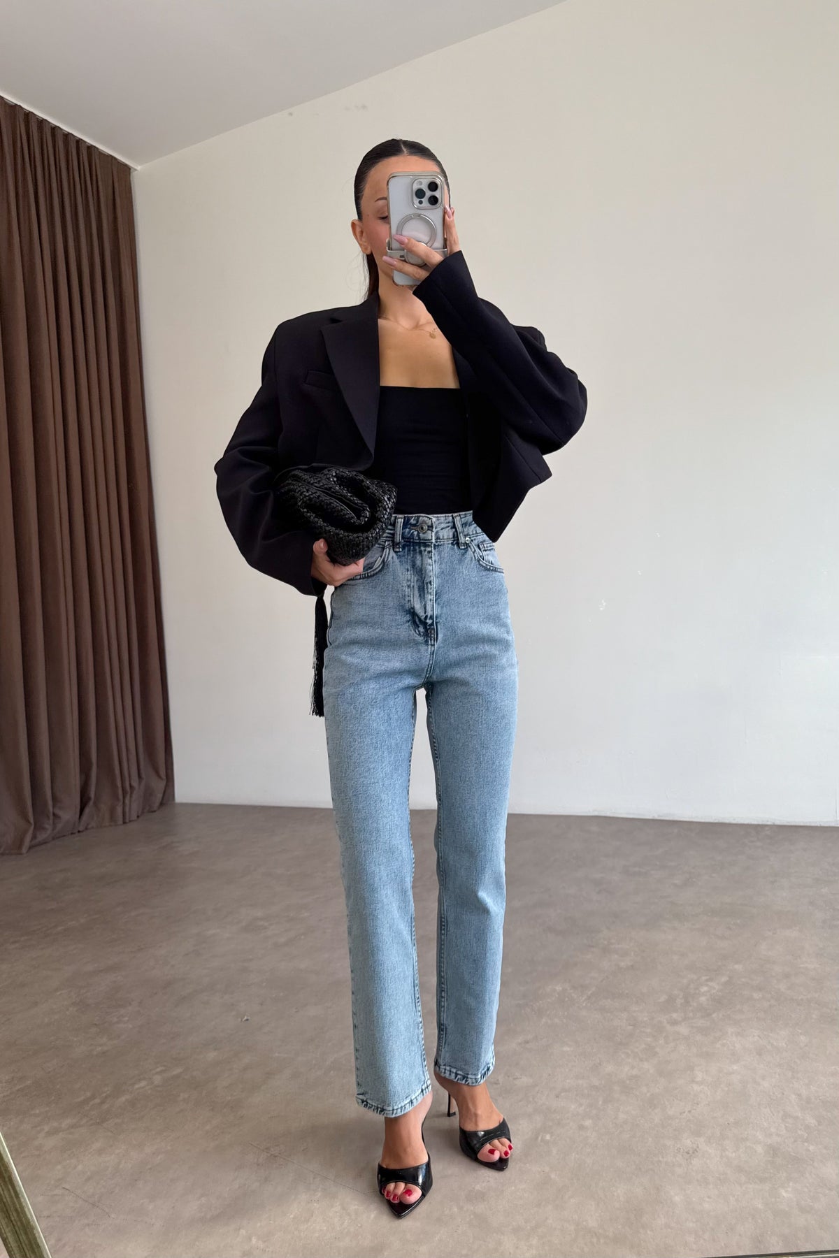 Zra Orj. Dream Blue Yüksek Belli Mom Fit Jean