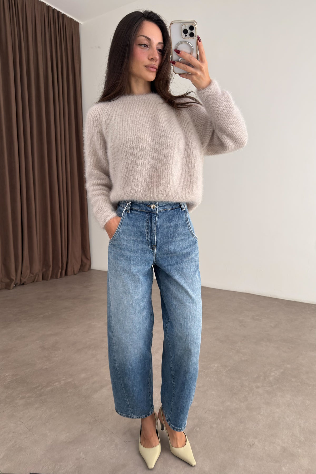 Cs Orta Mavi Barrel Jean
