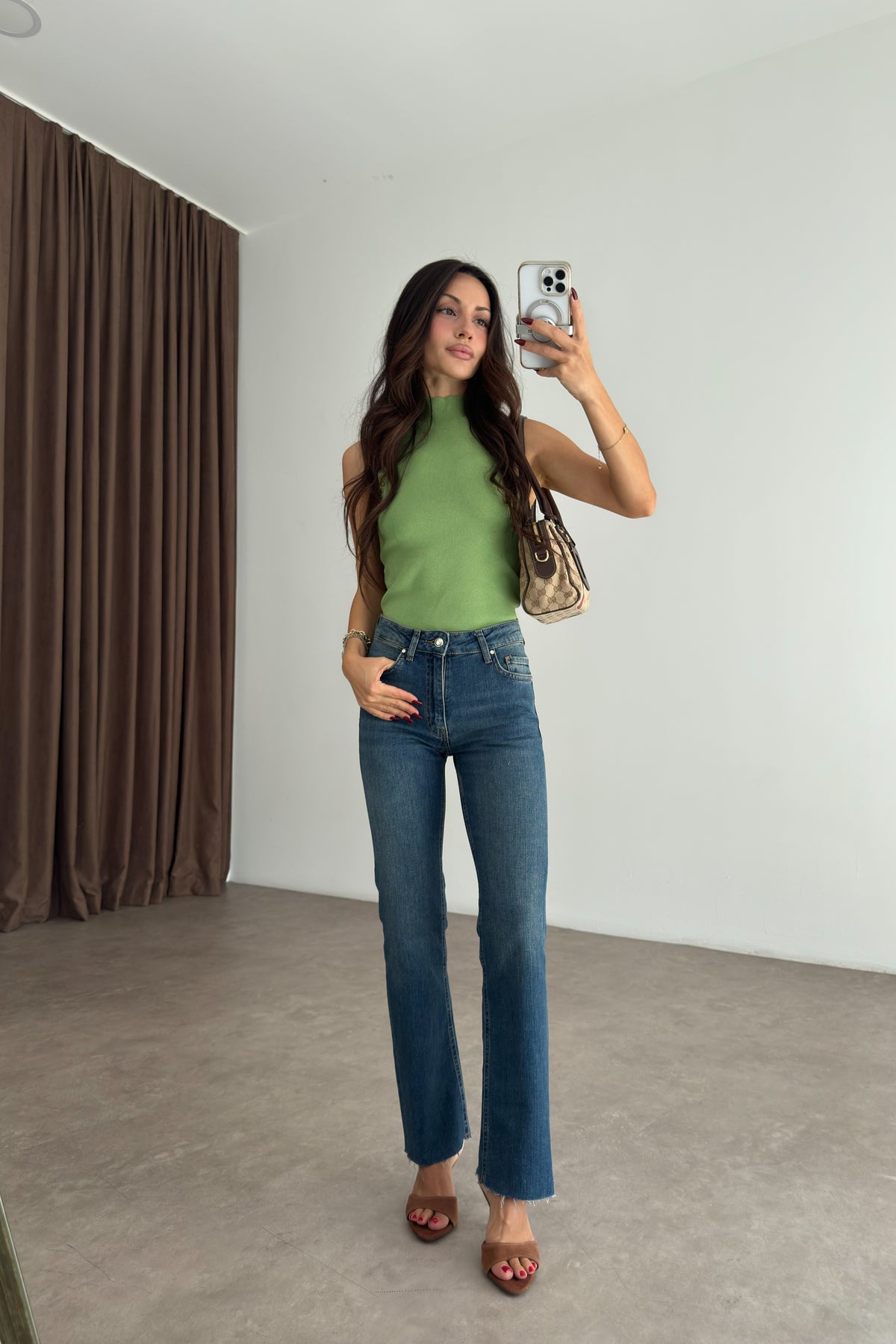415 Premium Bilek Flare Vintage Blue Jean