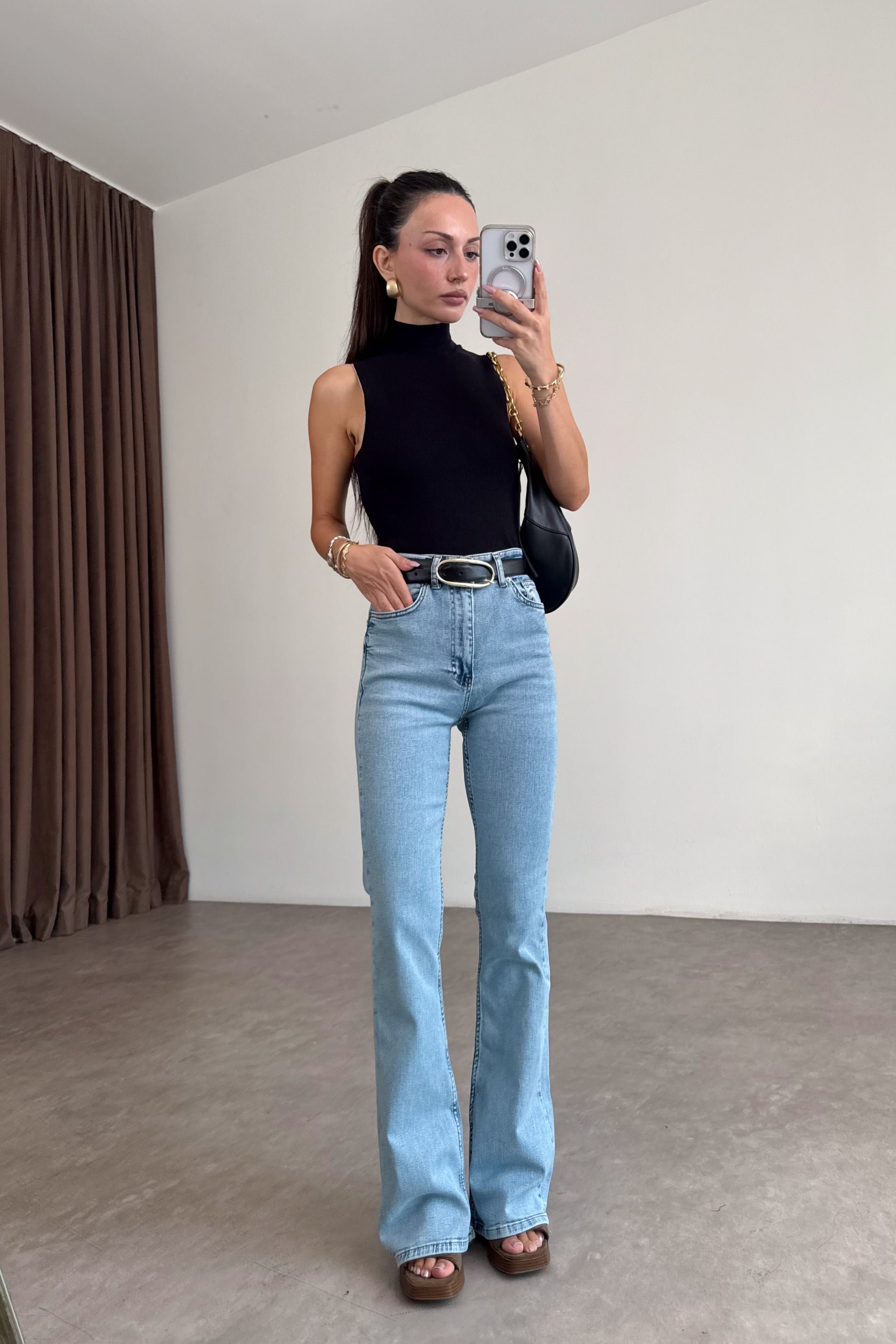 Zra 216 Toparlayıcı Flare İce Blue Jean