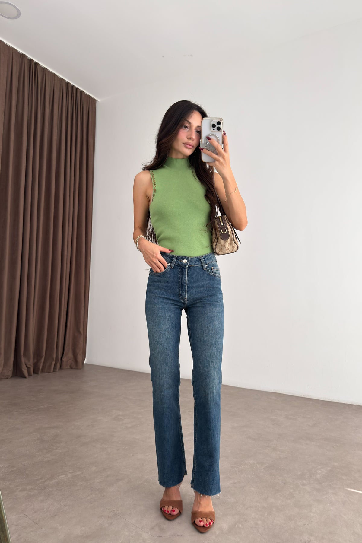 415 Premium Bilek Flare Vintage Blue Jean