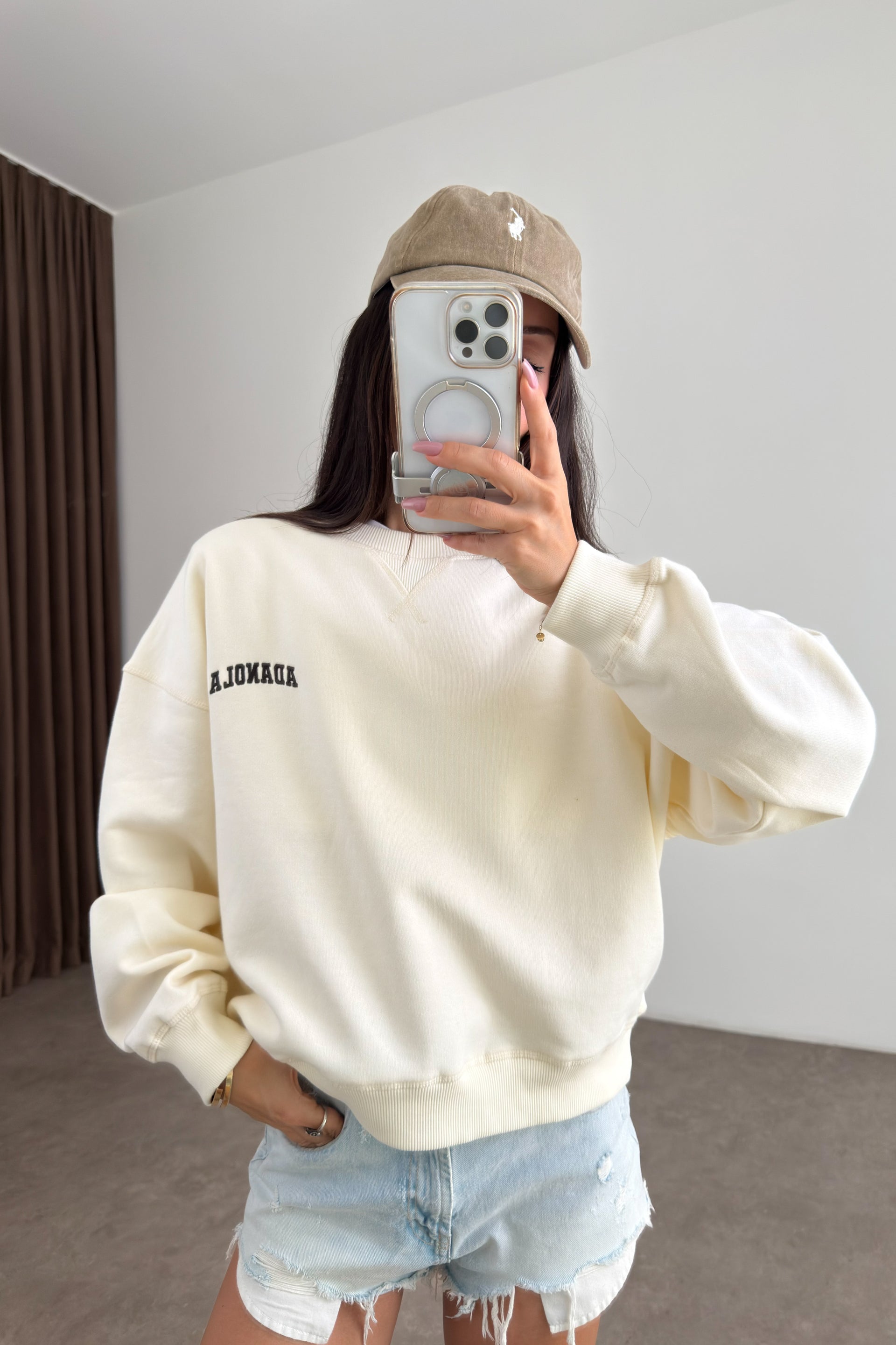 Orijinal Marka Adnla Ekru Sweatshirt