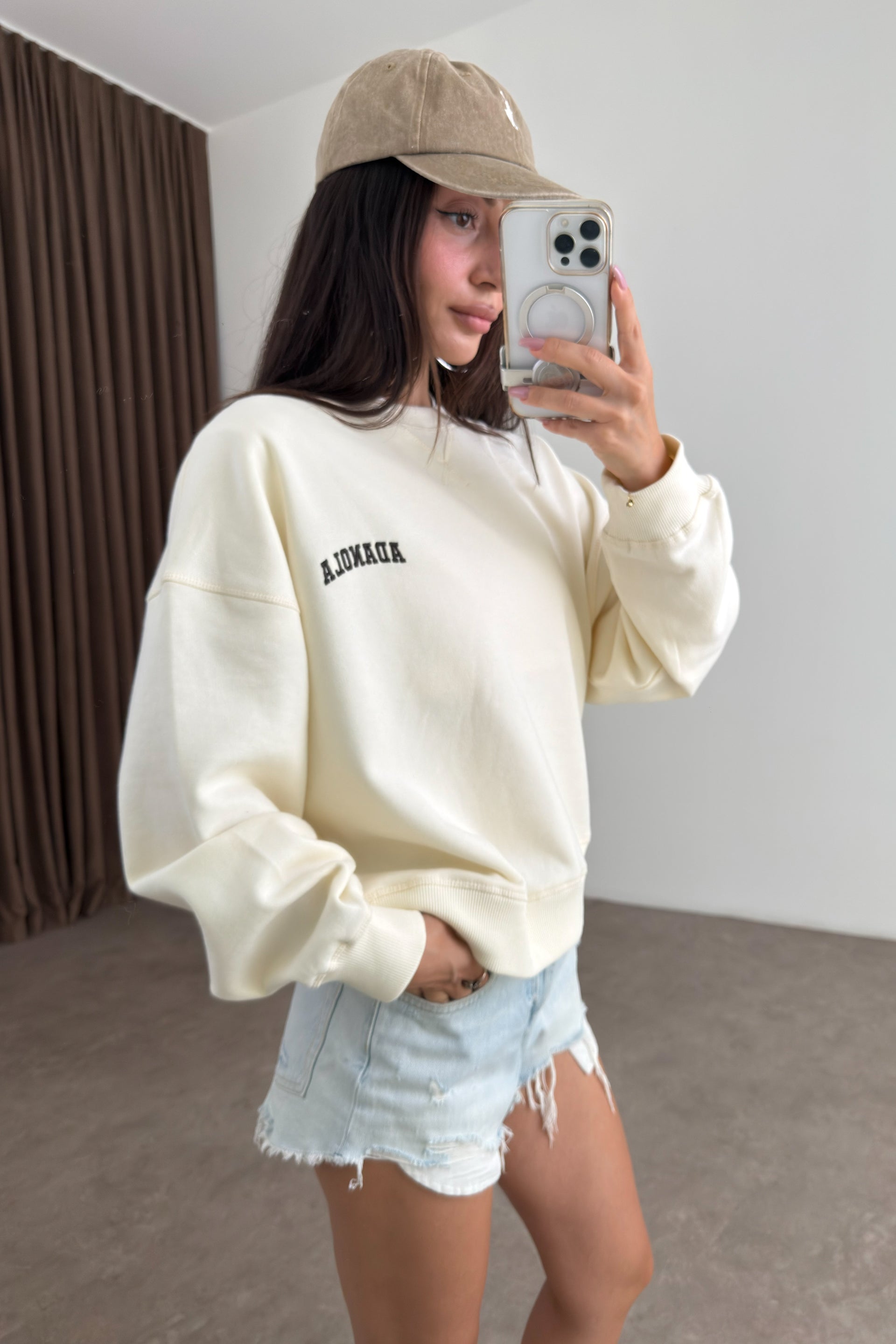 Orijinal Marka Adnla Ekru Sweatshirt