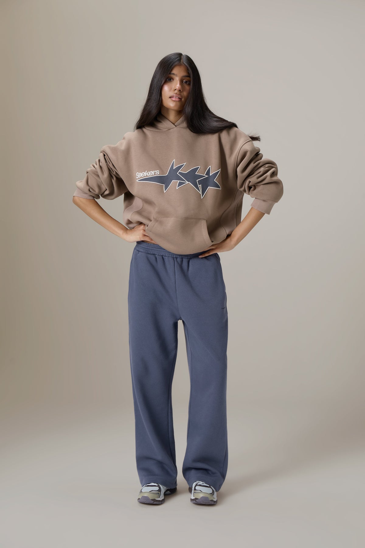 Seekers Yıldızlı Vizon Sweatshirt