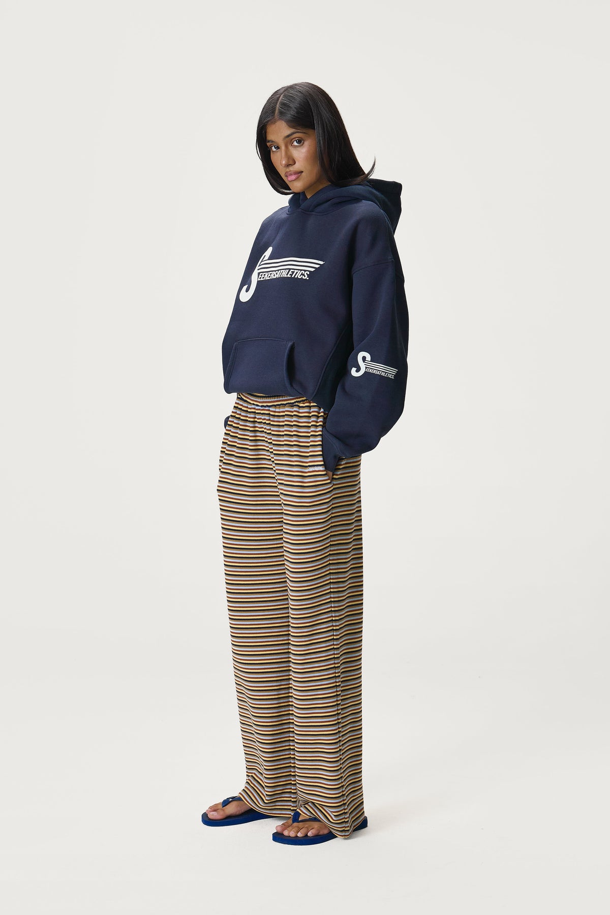 Seekers Kapüşonlu Lacivert Sweatshirt