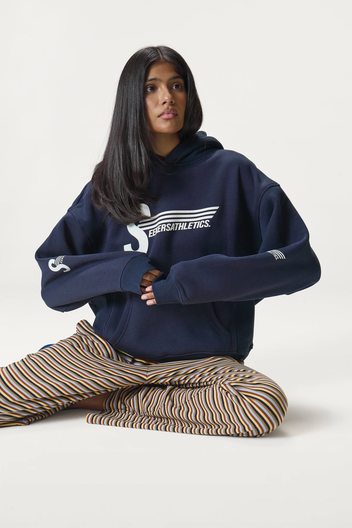 Seekers Kapüşonlu Lacivert Sweatshirt