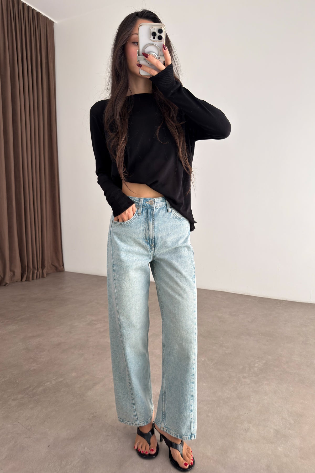 Z1975 Yüksek Belli İce Blue Jean