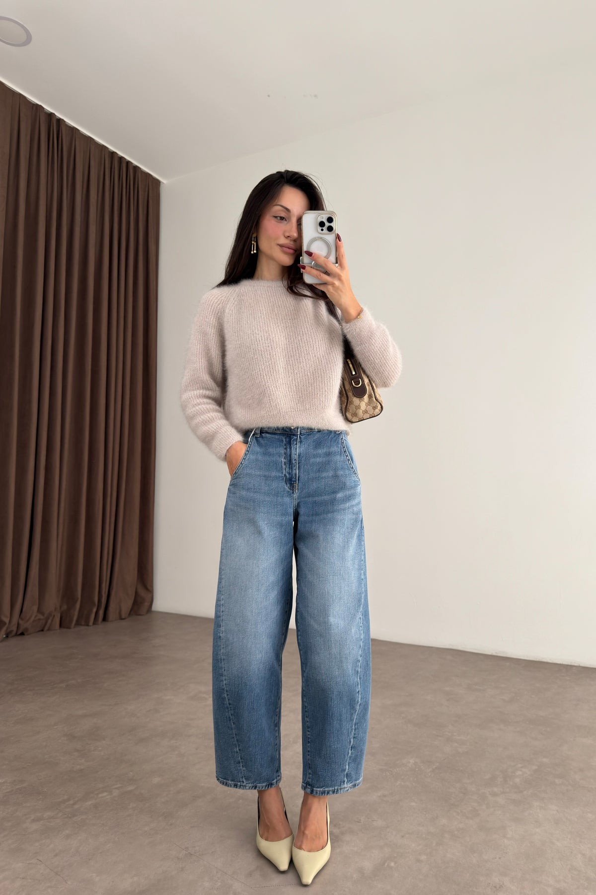 Cs Orta Mavi Barrel Jean