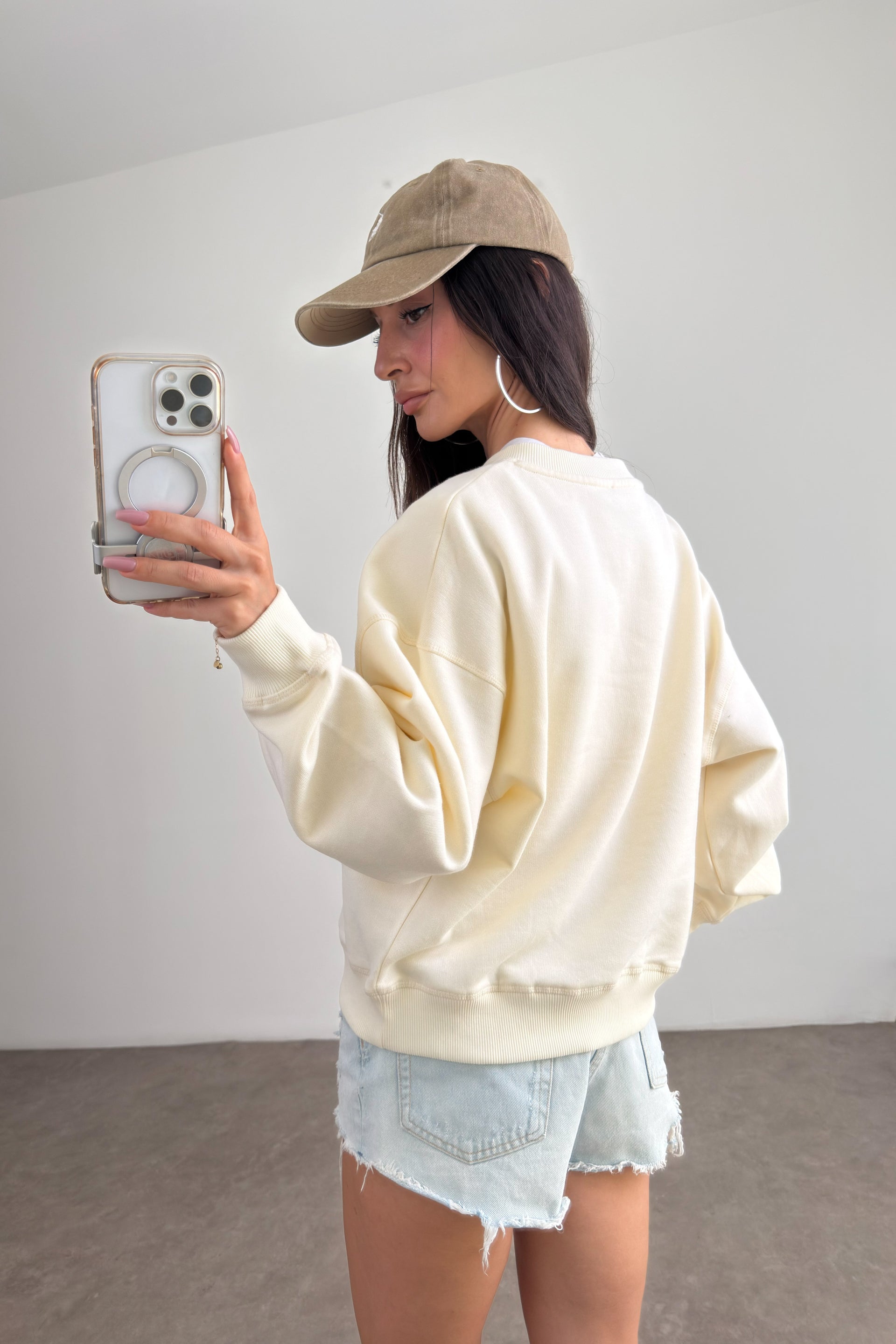 Orijinal Marka Adnla Ekru Sweatshirt