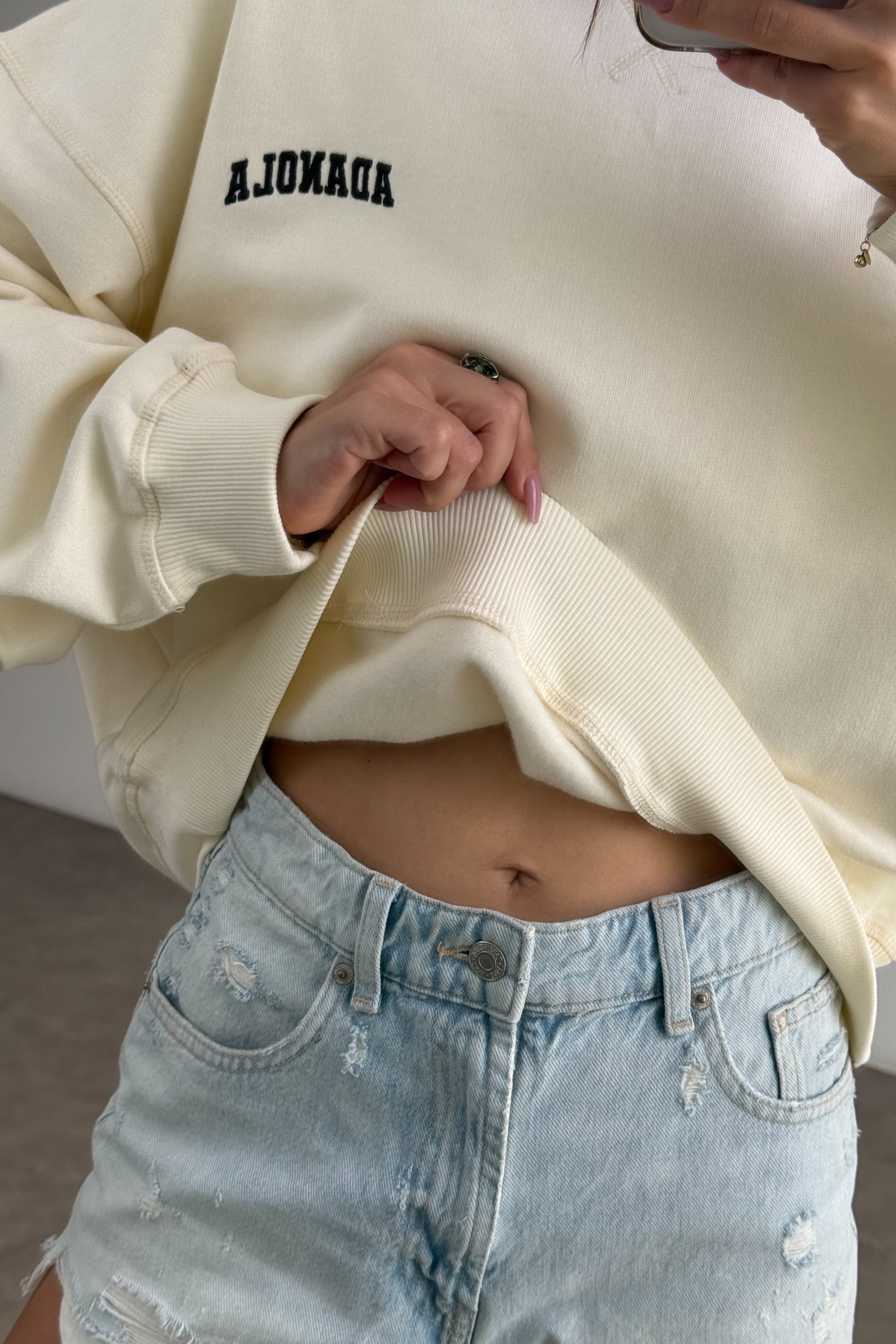 Orijinal Marka Adnla Ekru Sweatshirt