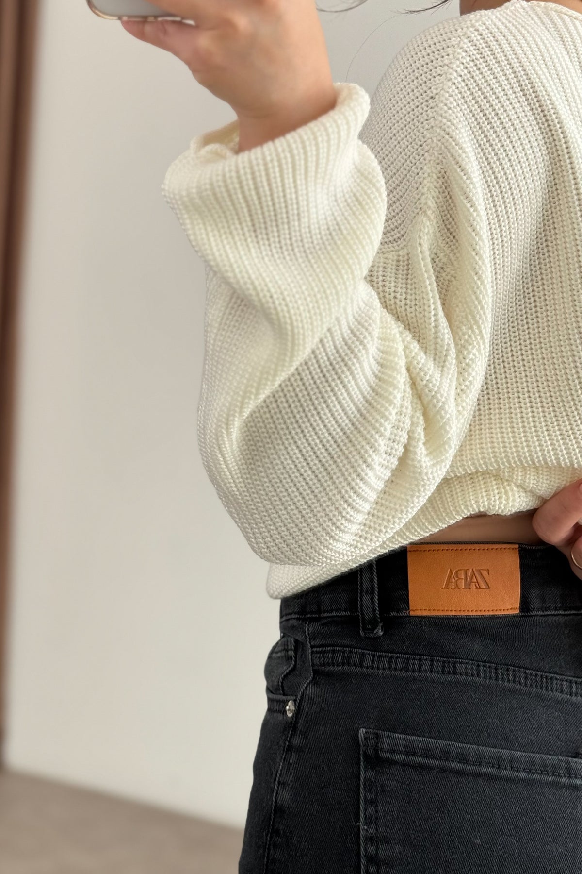 ZRA Dikişli Paça Straightleg Füme Jean