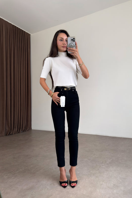 ZR Siyah Yüksek Belli Skinny Jean