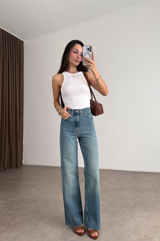 ZR TRF Yüksek Bel Rusty StraightLeg Jean