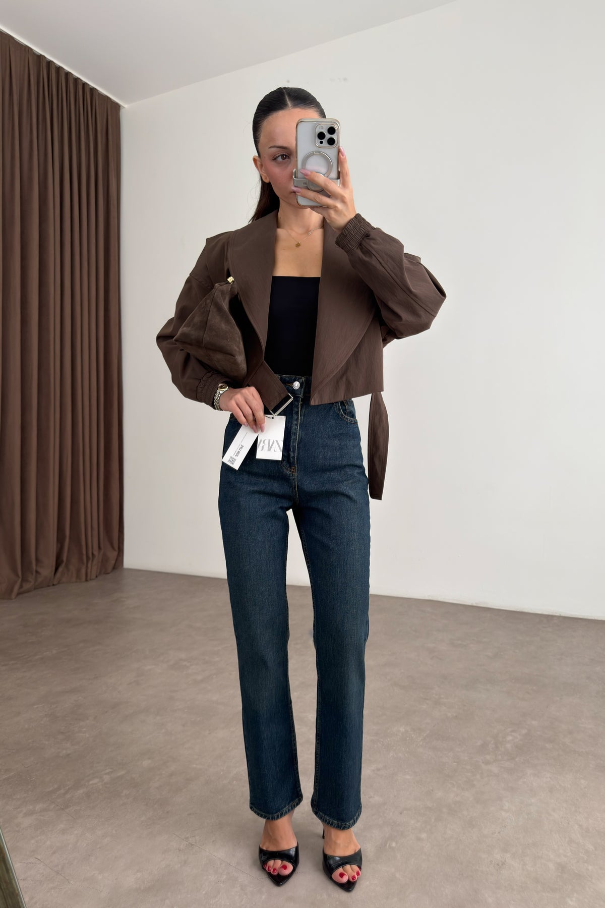 Zra Orj. Vintage Blue Yüksek Belli Mom Fit Jean