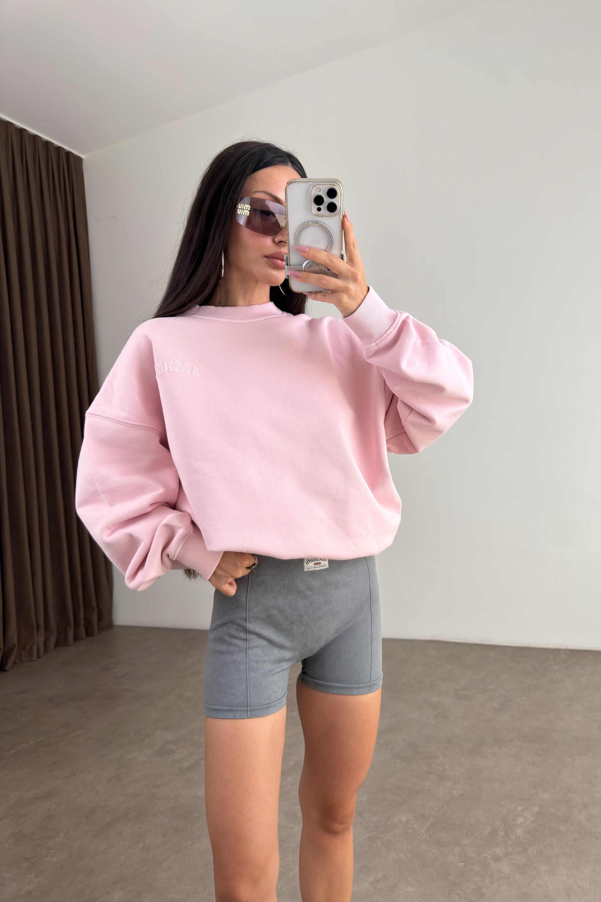 Orijinal Marka Adnla Pembe Sweatshirt