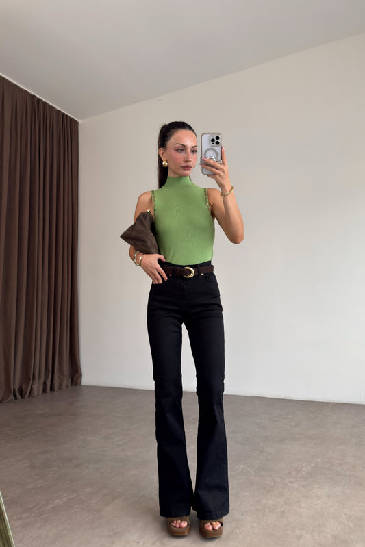 Zra 216 Toparlayıcı Flare Siyah Jean