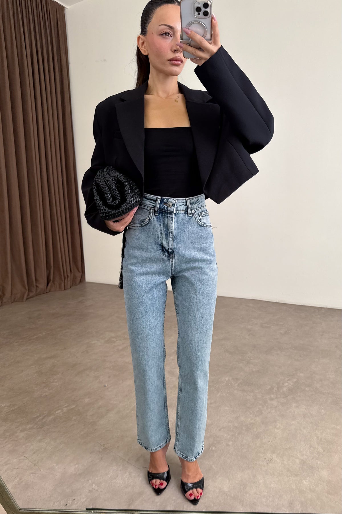 Zra Orj. Dream Blue Yüksek Belli Mom Fit Jean