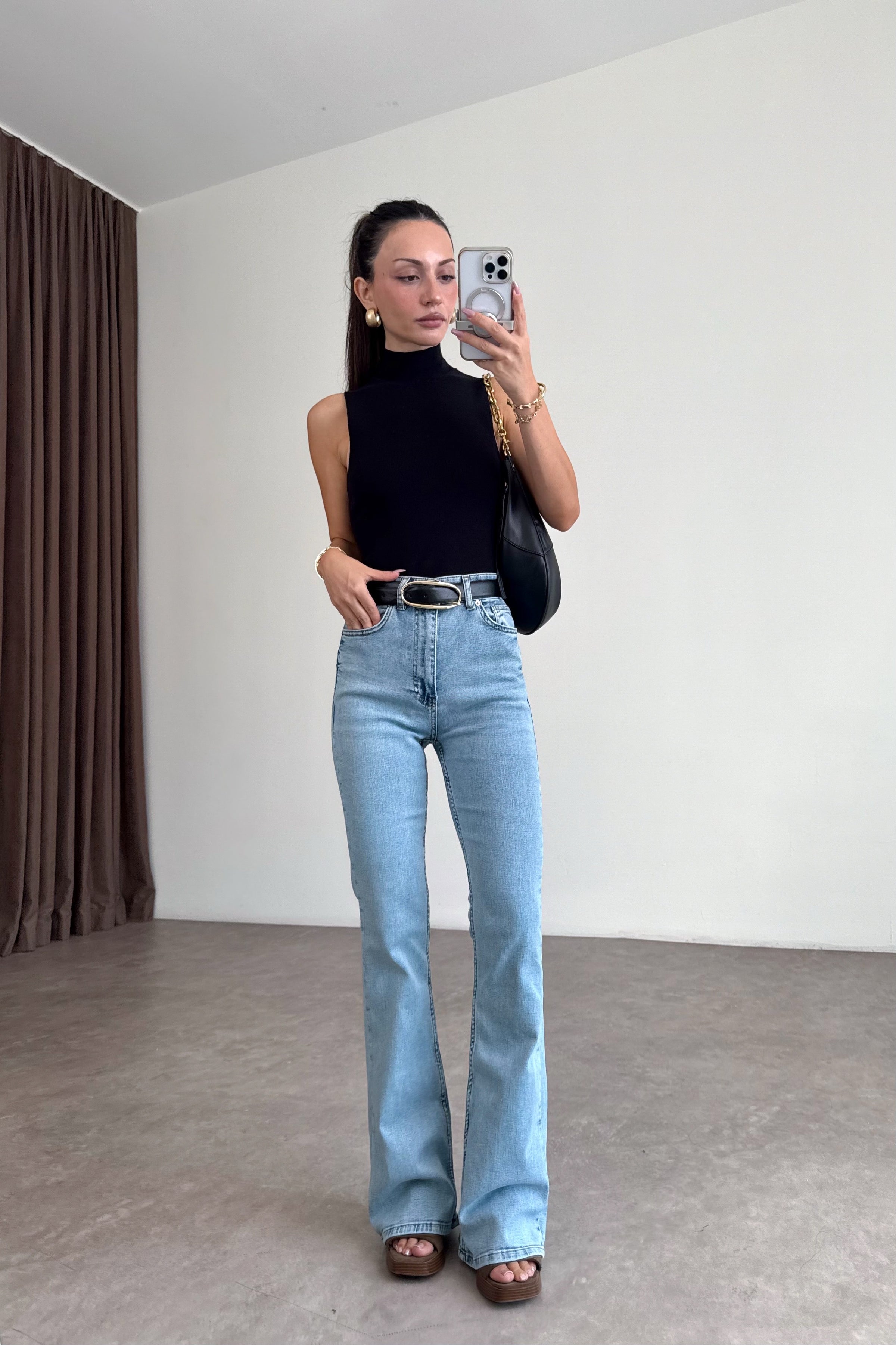 Zra 216 Toparlayıcı Flare İce Blue Jean