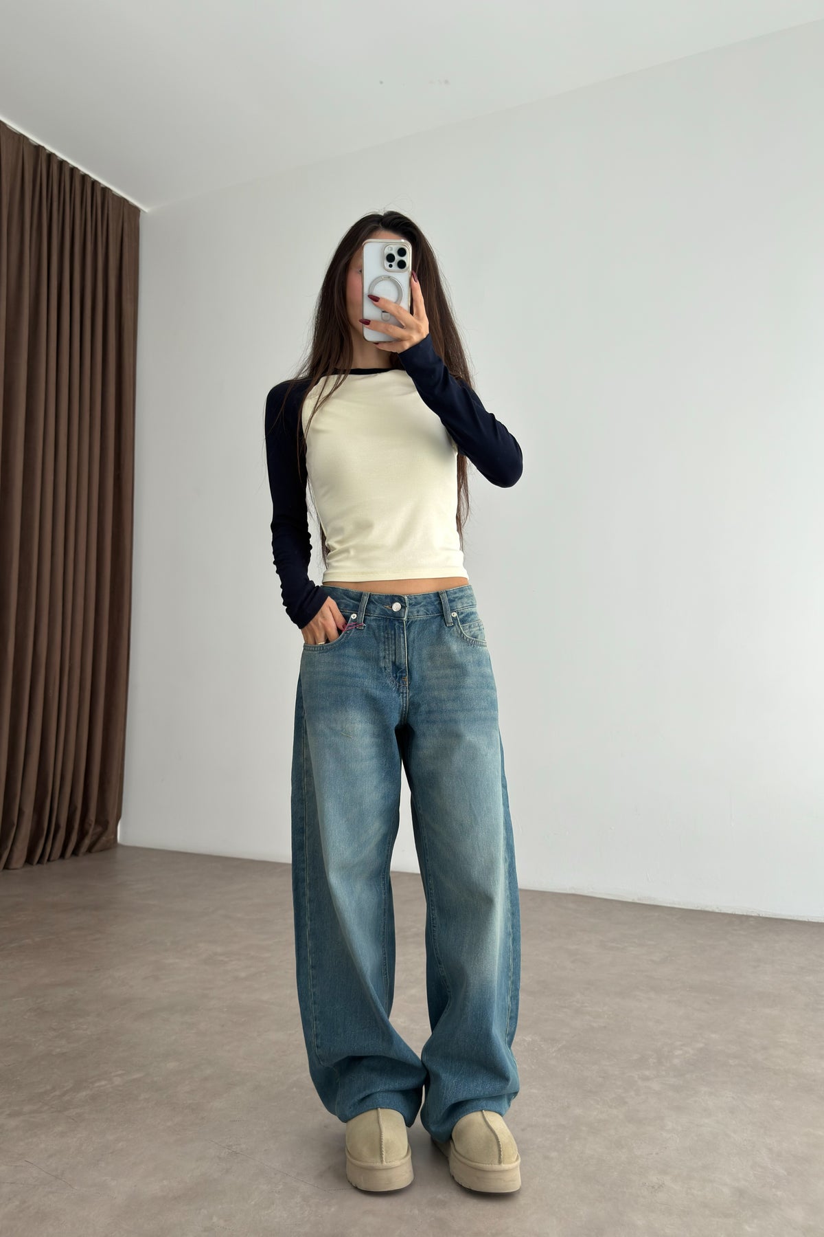 191 Soft Blue Baggy Jean