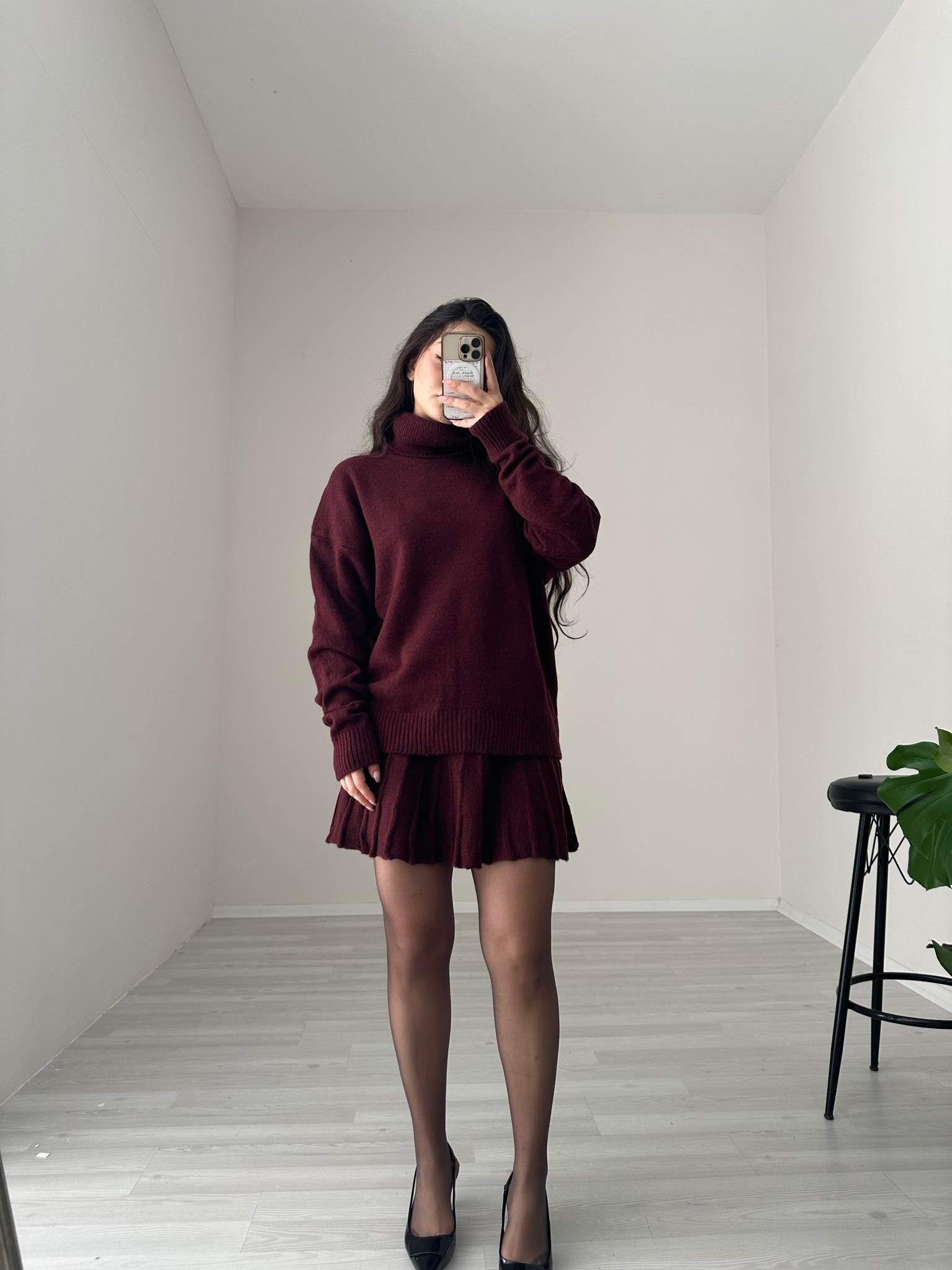 Abbey Premium Triko Bordo Takım