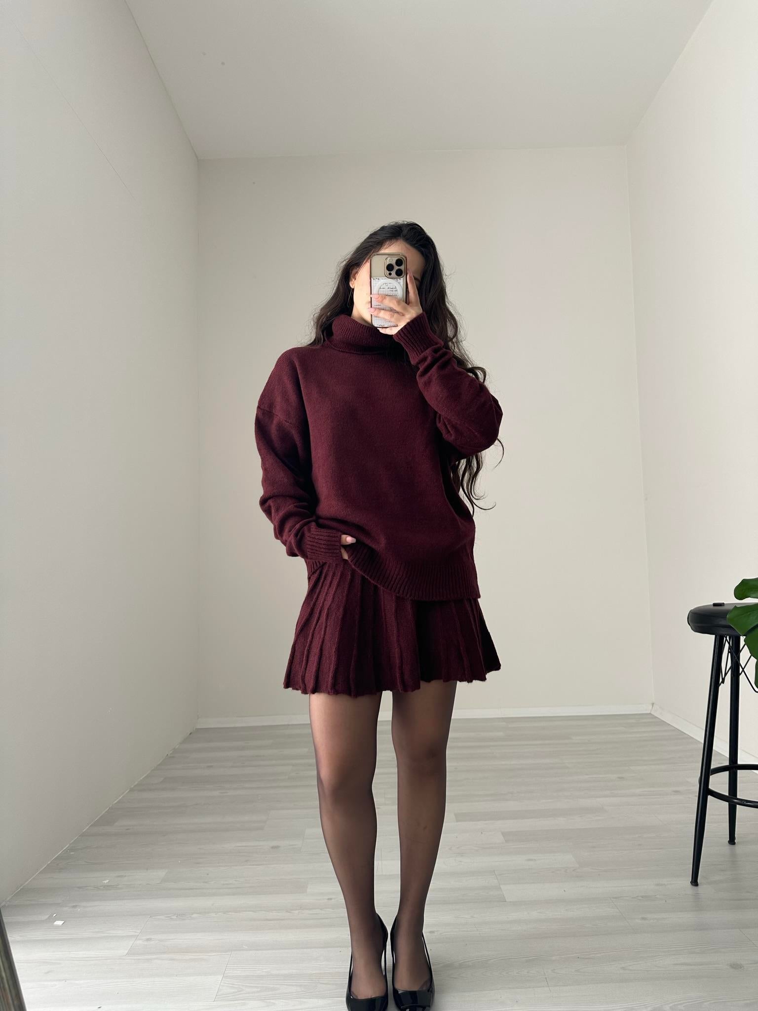 Abbey Premium Triko Bordo Takım