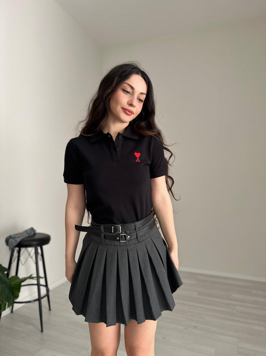 AKalp Logolu Polo Yaka Lacivet Tişört