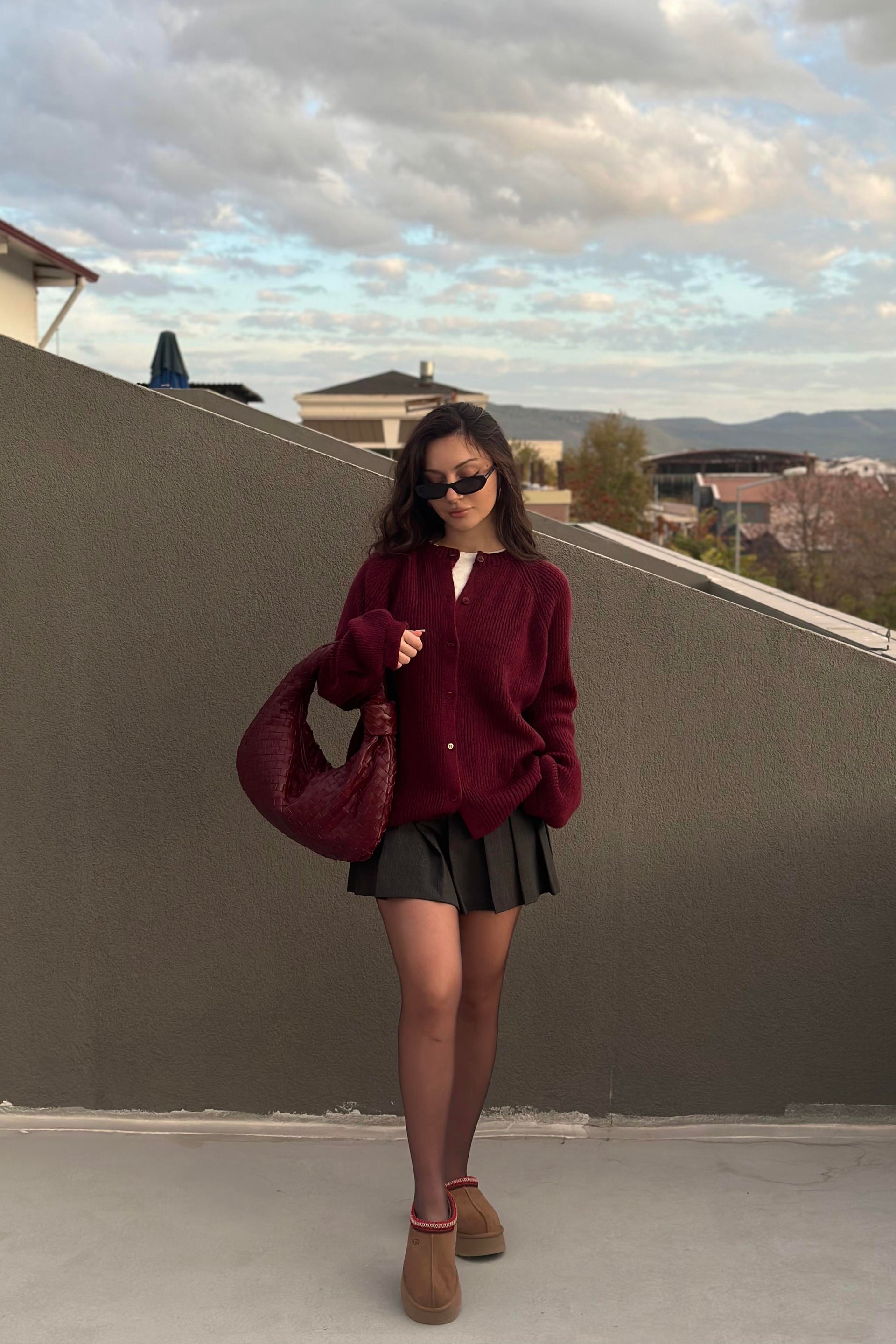 Ass Orj. Bordo Uzun Hırka
