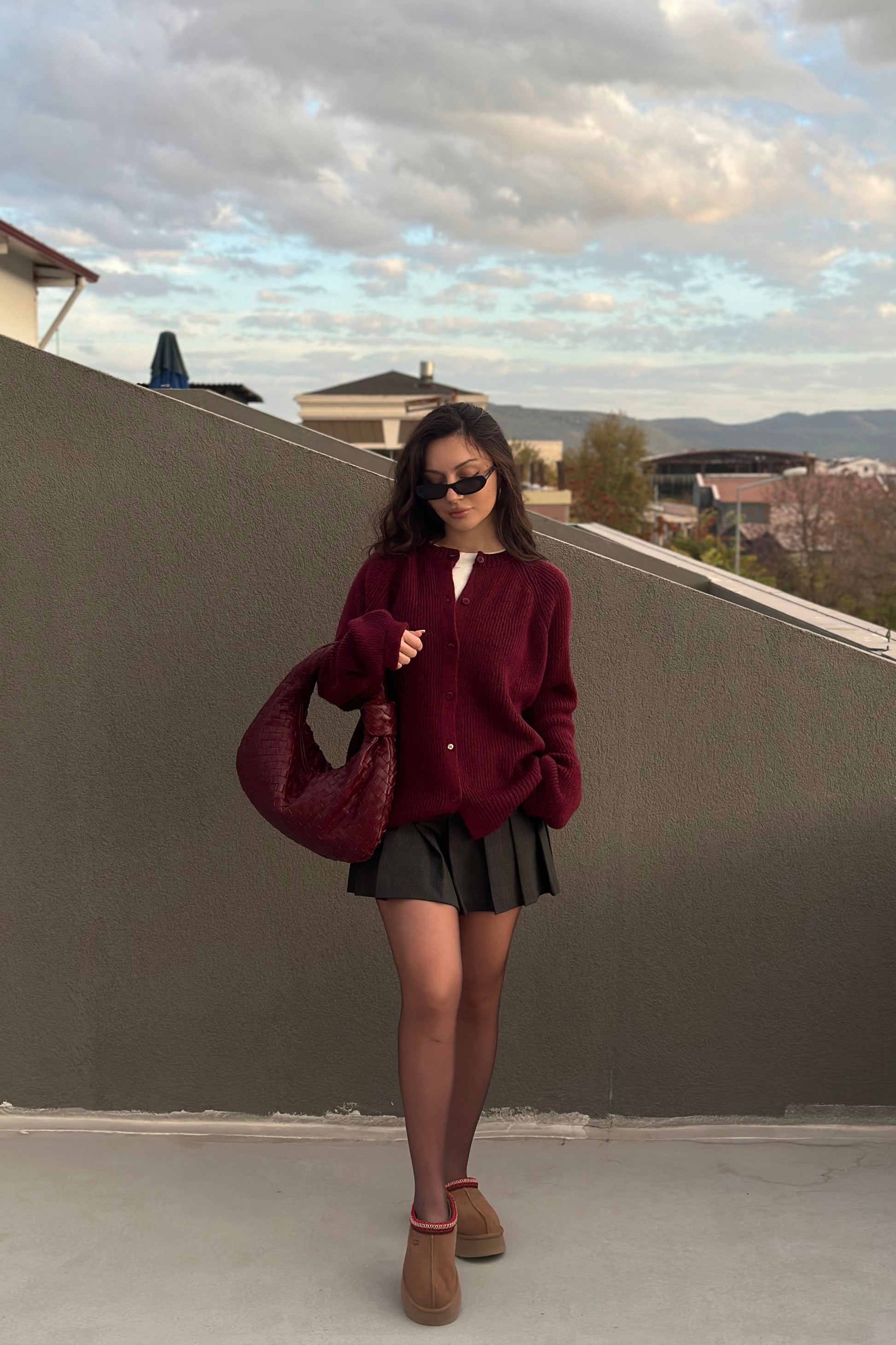 Ass Orj. Bordo Uzun Hırka