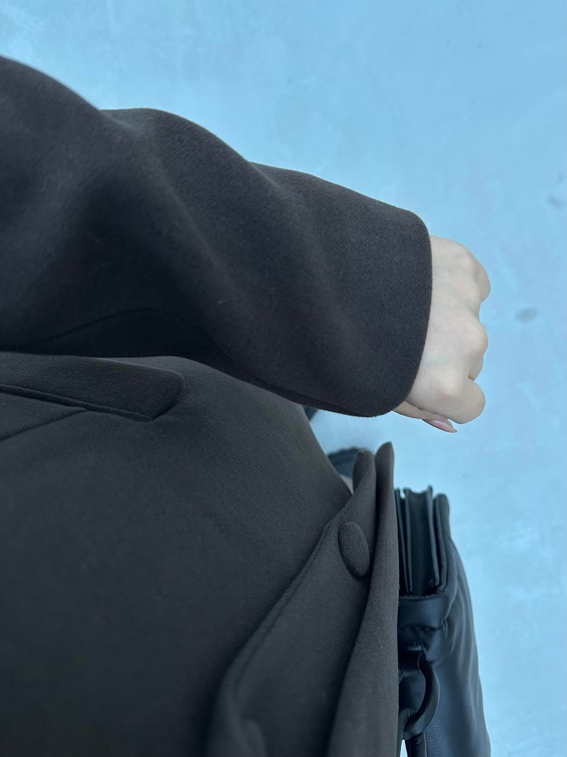 Atkı Detaylı Kalın Blazer Ceket