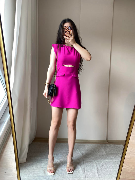 Audrey Pembe Elbise