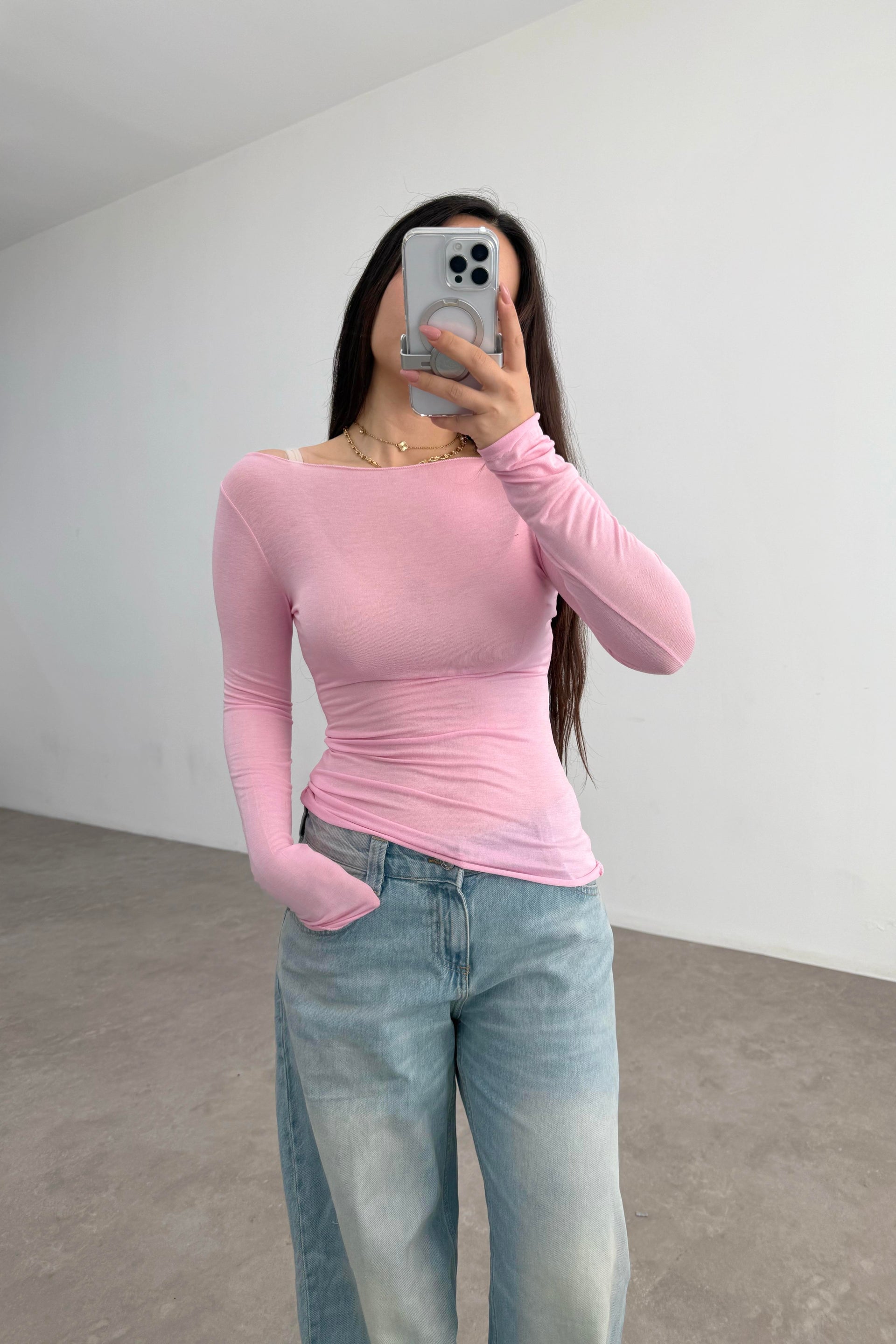 Basic Pamuklu Likralı Soft Pink