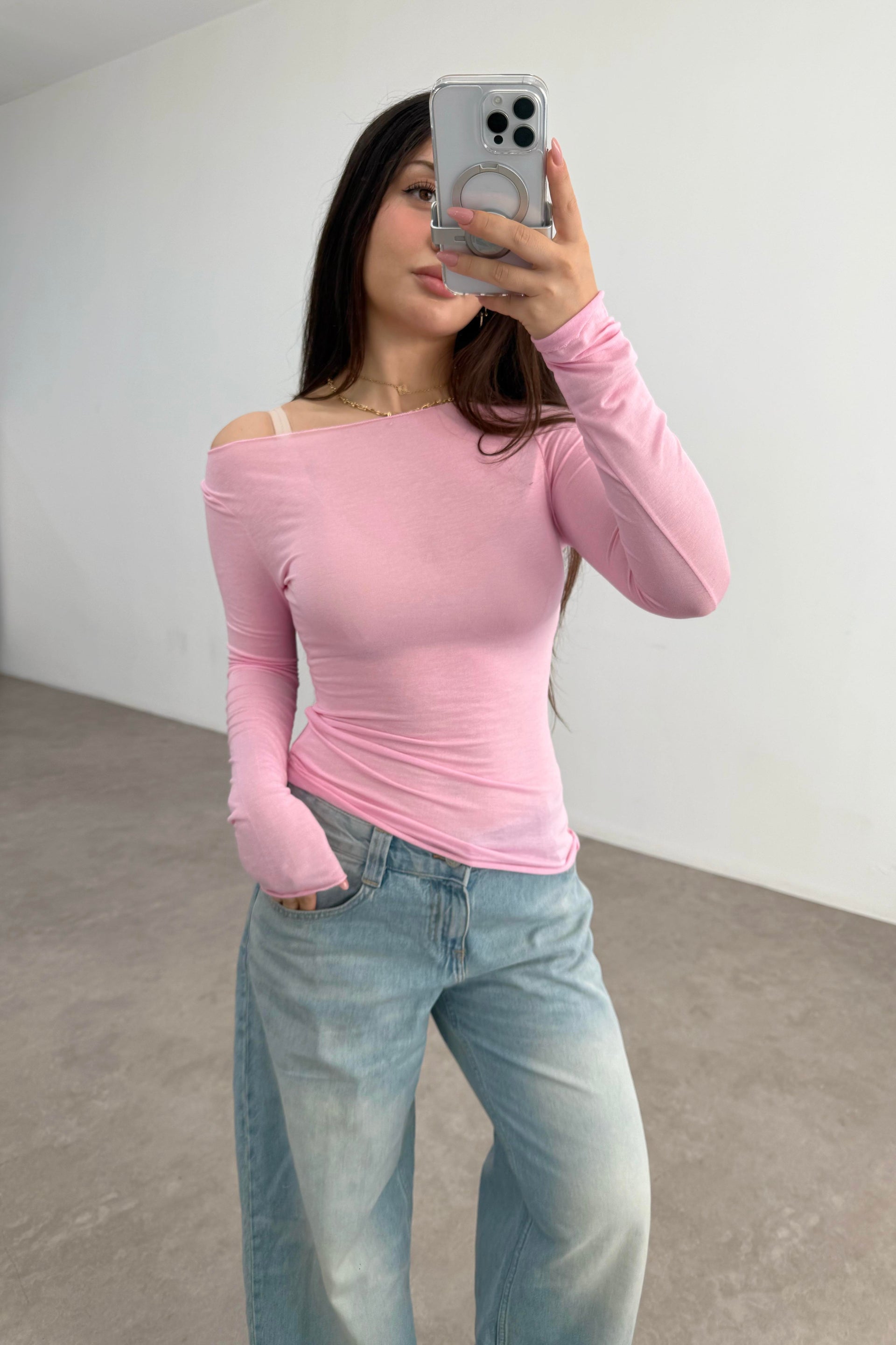 Basic Pamuklu Likralı Soft Pink