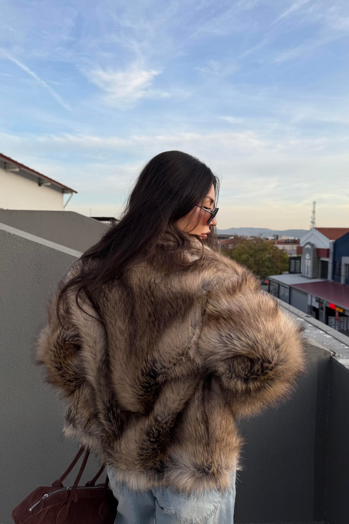 Brown Bear Dik Yakalı Premium Kürk